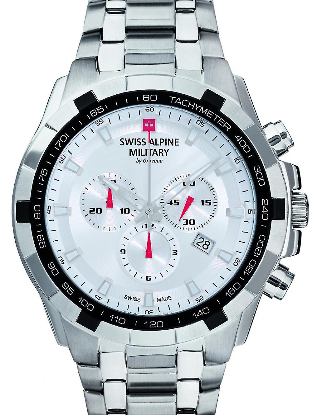 Quarzuhr Swiss Alpine Military 7043.9132 Chronograph Herrenuhr 46mm 10ATM Swiss Alpine Military 7043.9132 Chronograph Herrenuhr 46mm 10ATM