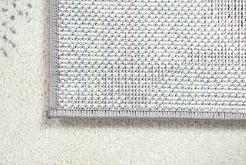 Teppich Teppich Marmor Design Wohnzimmer Flur rosa grau creme - pflegeleicht, Carpetia, rechteckig, Höhe: 9 mm