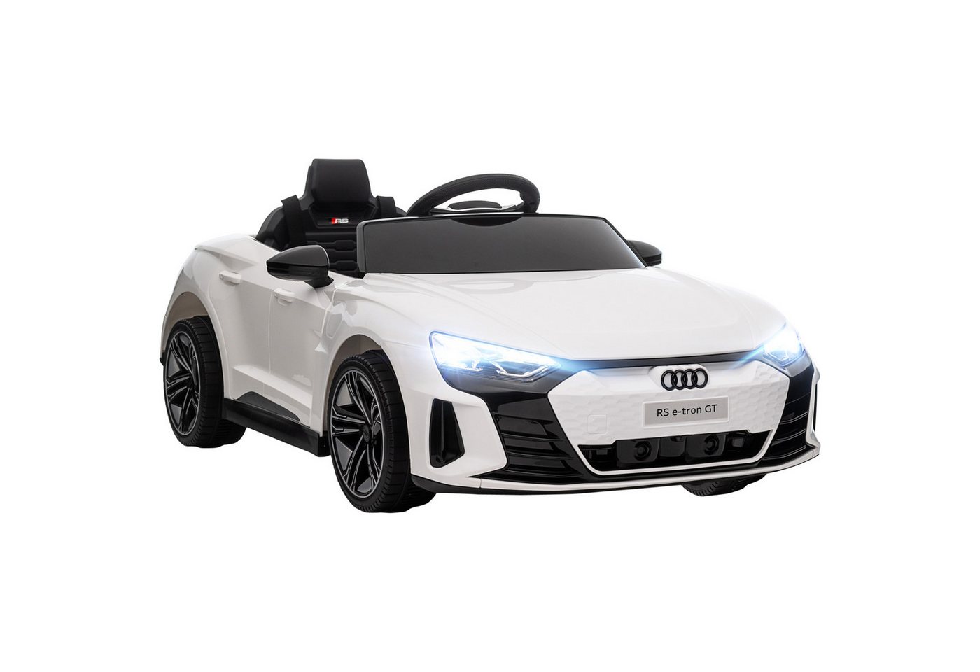 HOMCOM Elektro-Kinderauto 12V Audi E-tron mit Fernbedienung, Musikfunktion, Belastbarkeit 25 kg, (1-tlg), für Garten, Balkon, Weiß