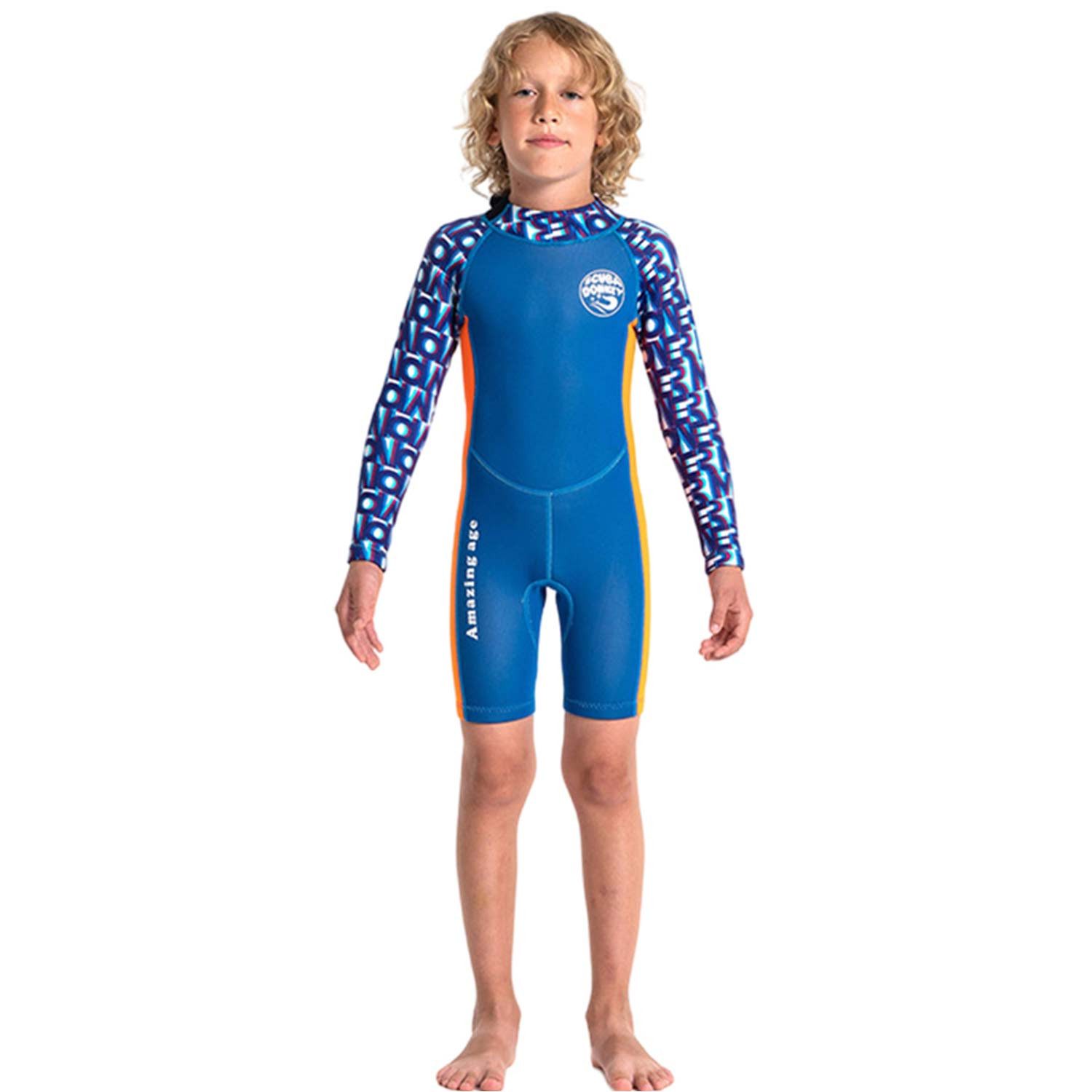 Refttenw Neoprenanzug 2,5 mm Neoprenanzug für Kinder,Elastisch,Warm und Komfortabel