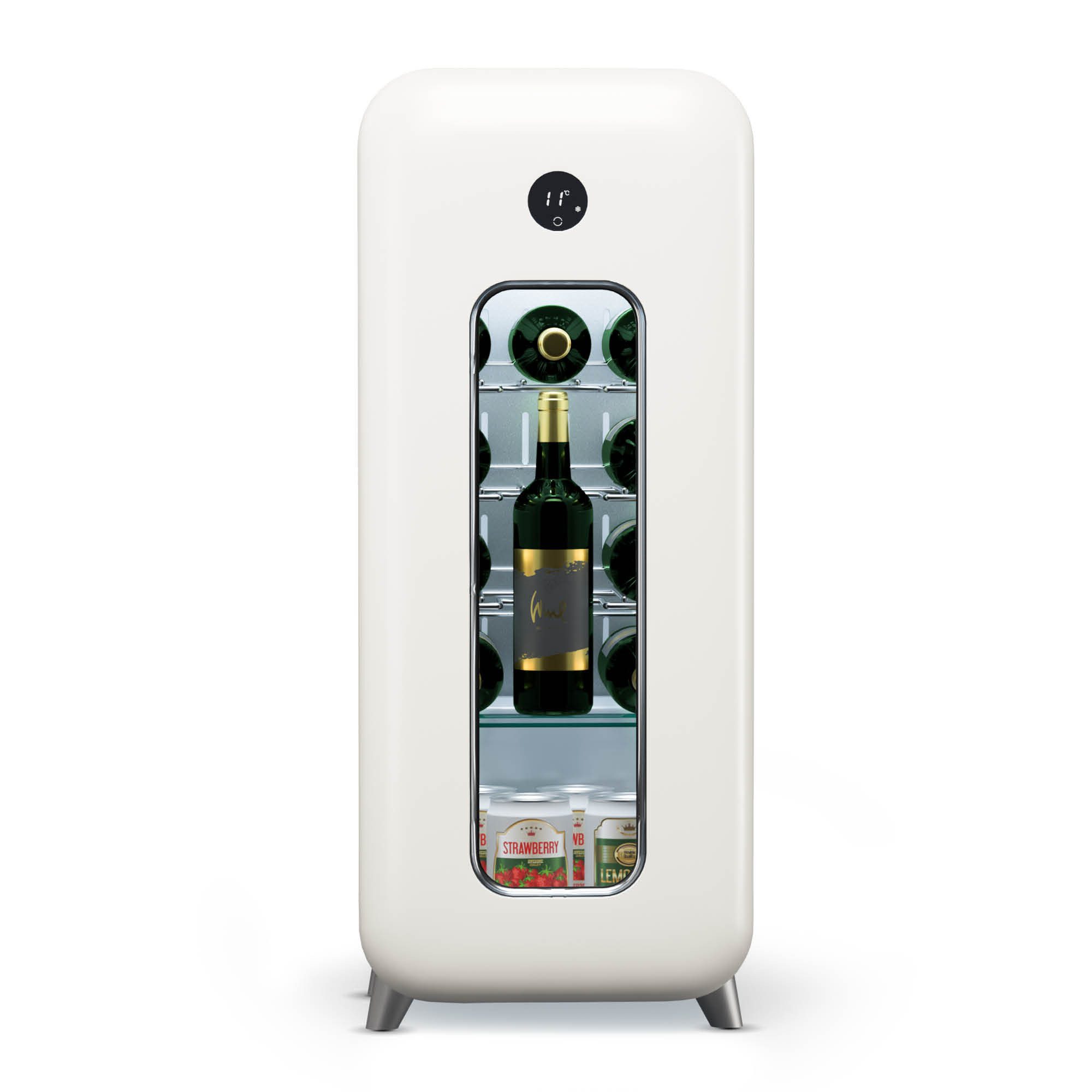 Klarstein Weinkühlschrank Shirley, für 15 Standardflaschen á 0,75l,Wein Flaschenkühlschrank Weintemperierschrank Weinschrank Kühlschrank