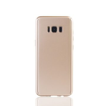 König Design Handyhülle Samsung Galaxy S8 Plus, Samsung Galaxy S8 Plus Handyhülle 360 Grad Schutz Full Cover Gold