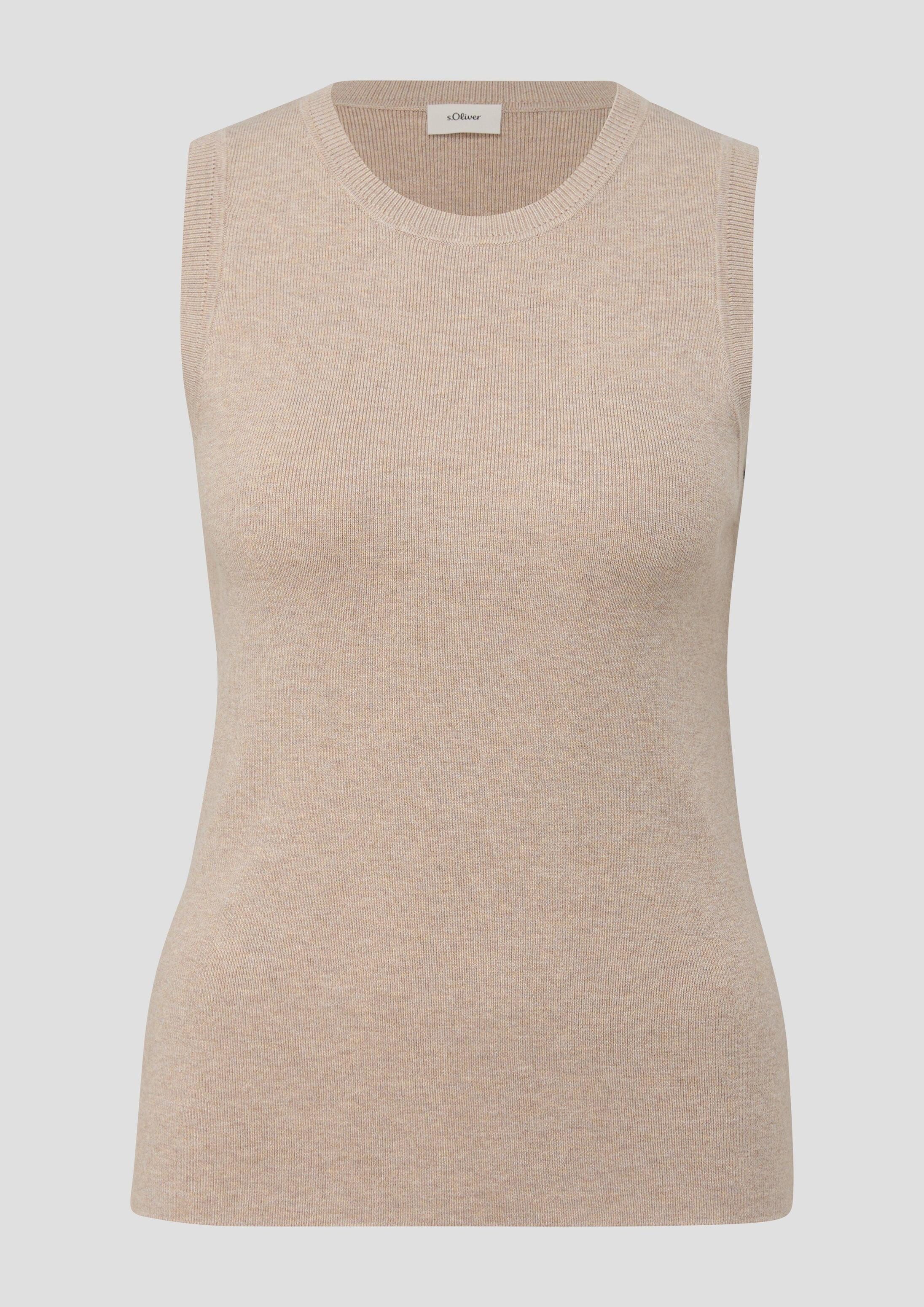 s.Oliver Muskelshirt Strickpullunder Stricktop aus Viskosemix