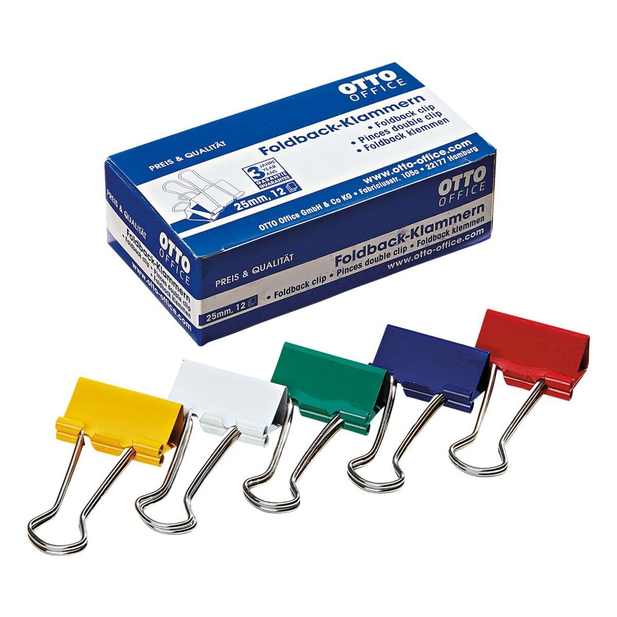 Otto Office Büroklammer, Klemmbreite 25 mm / Klemmstärke 9 mm, 12 Stück