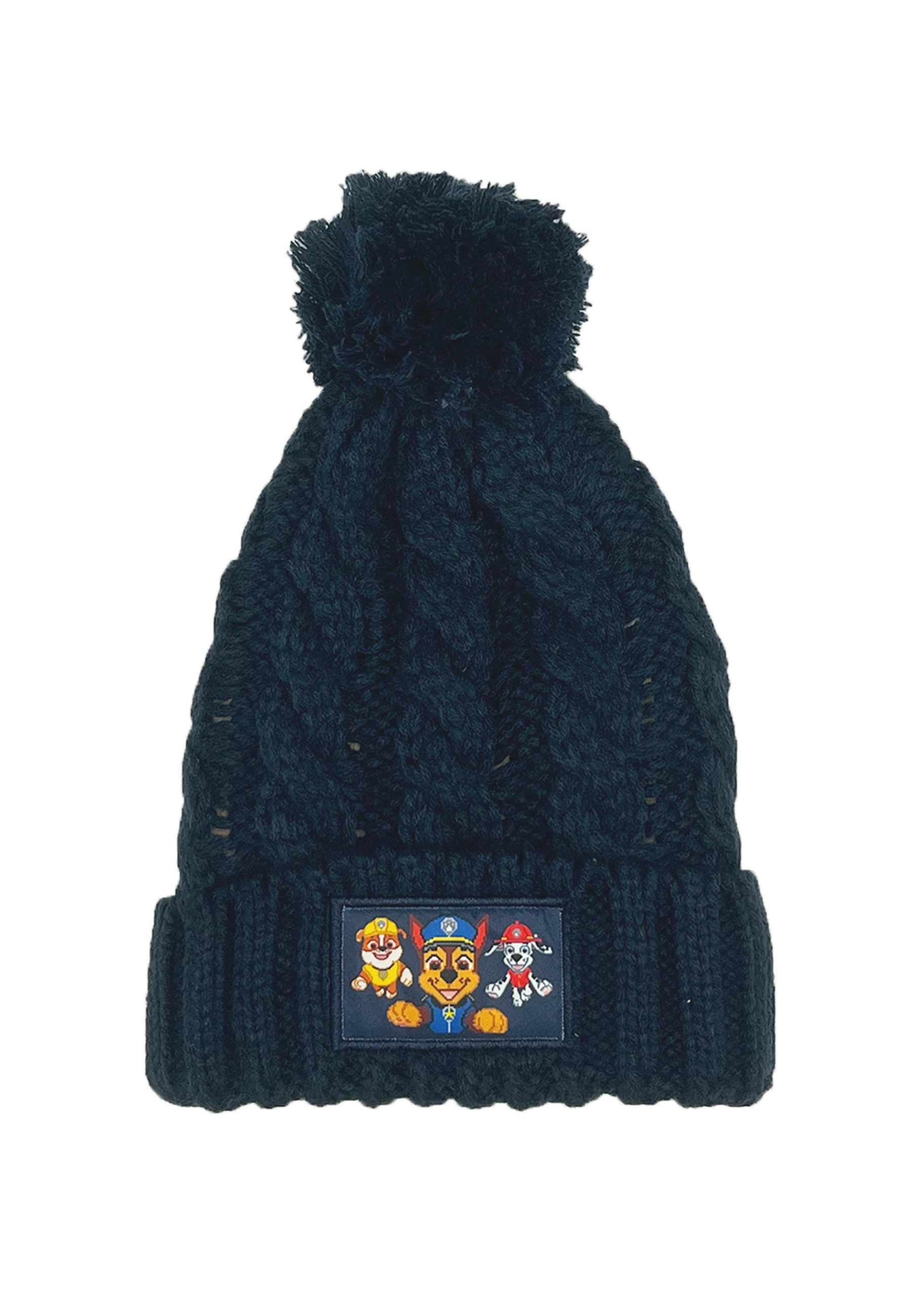 PAW PATROL Bommelmütze Chase, Marshall und Rubble Kinder Jungen Bommel-Mütze