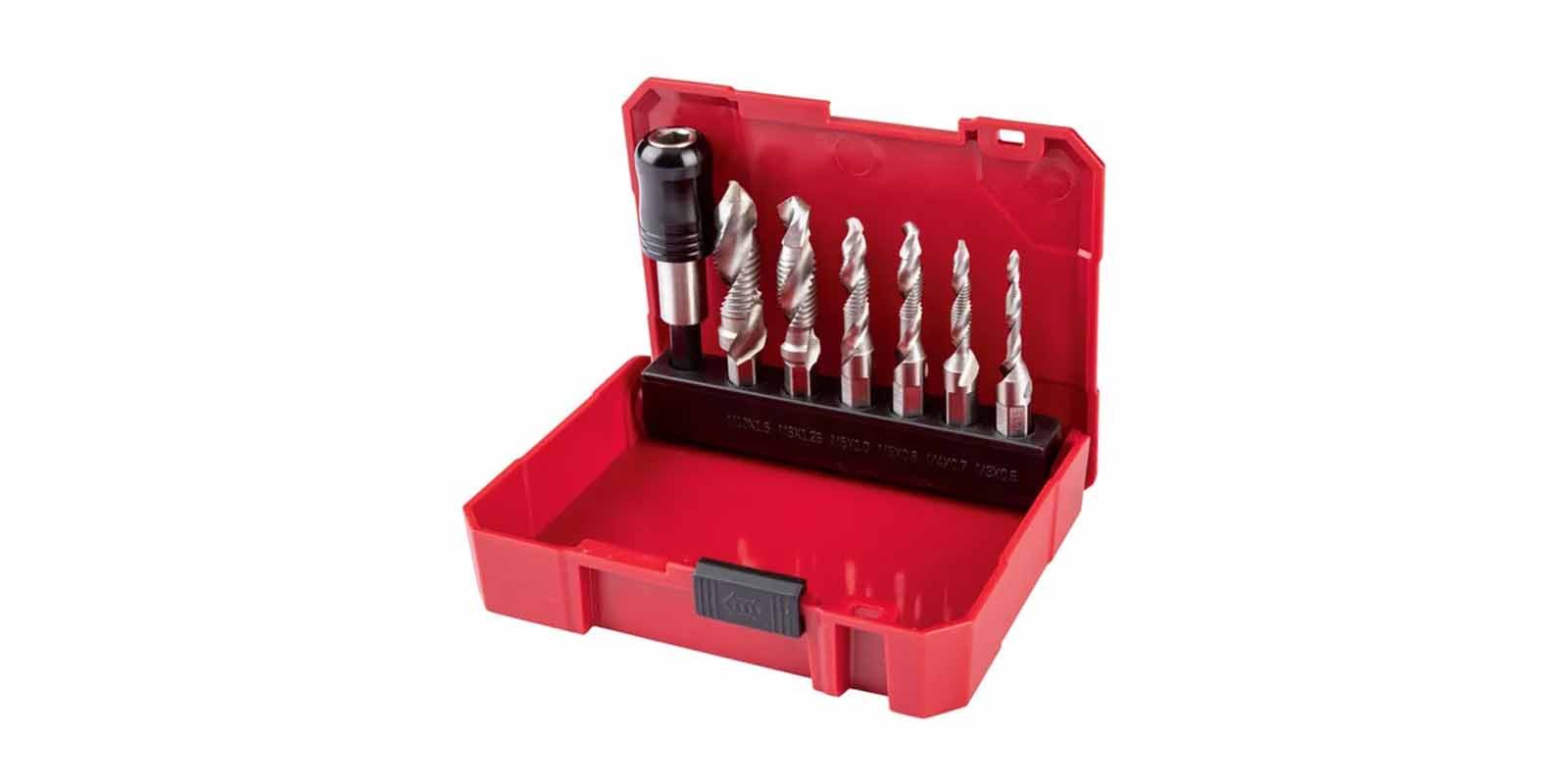 Parkside Bohrersatz PARKSIDE Kombi-Gewindebohrer Bohrersatz Bohrer 7-teilig M3/M4/M5/M6/M8