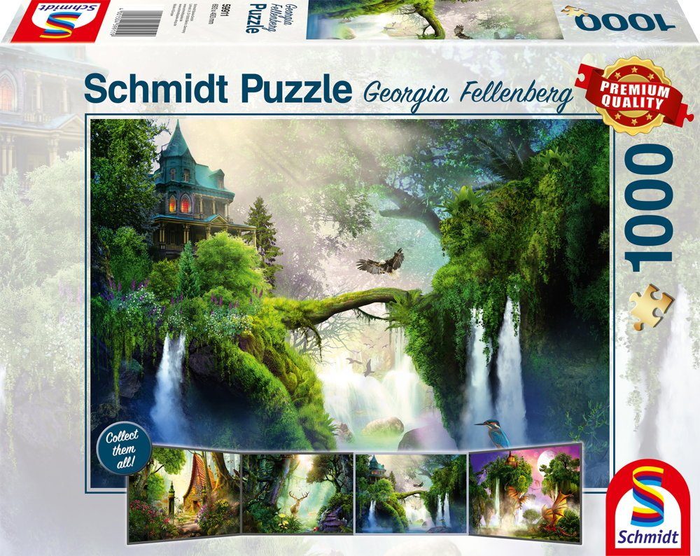Puzzle Fellenberg Quelle 59911, Spiele Georgia Verwunschene Puzzleteile 1000 Schmidt