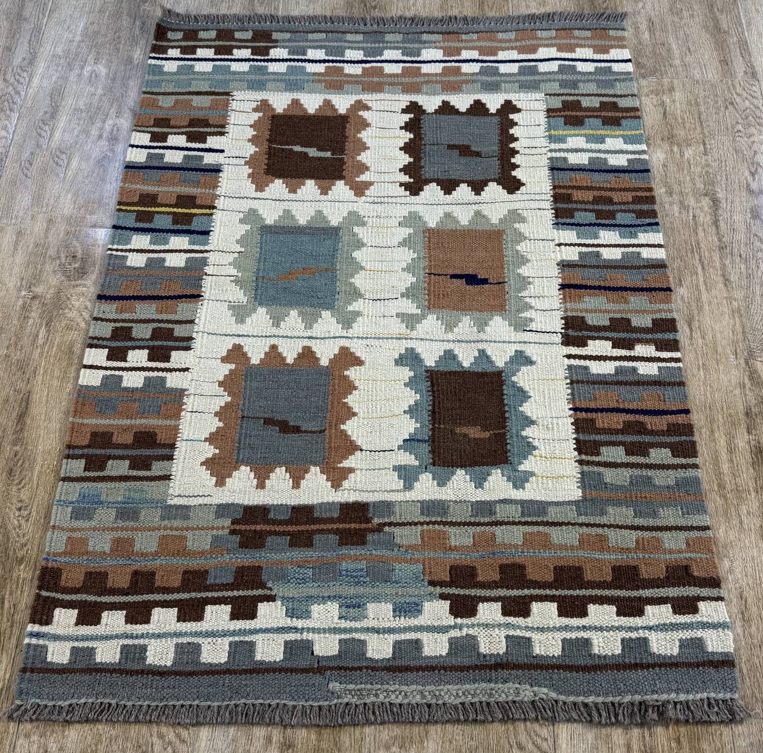 Rug Studios Teppich KELIM ORIGINAL HANDGEARBEITET, Rechteckig, Höhe: 5 mm, Handgefertigt, 80 x 110 cm, Multi