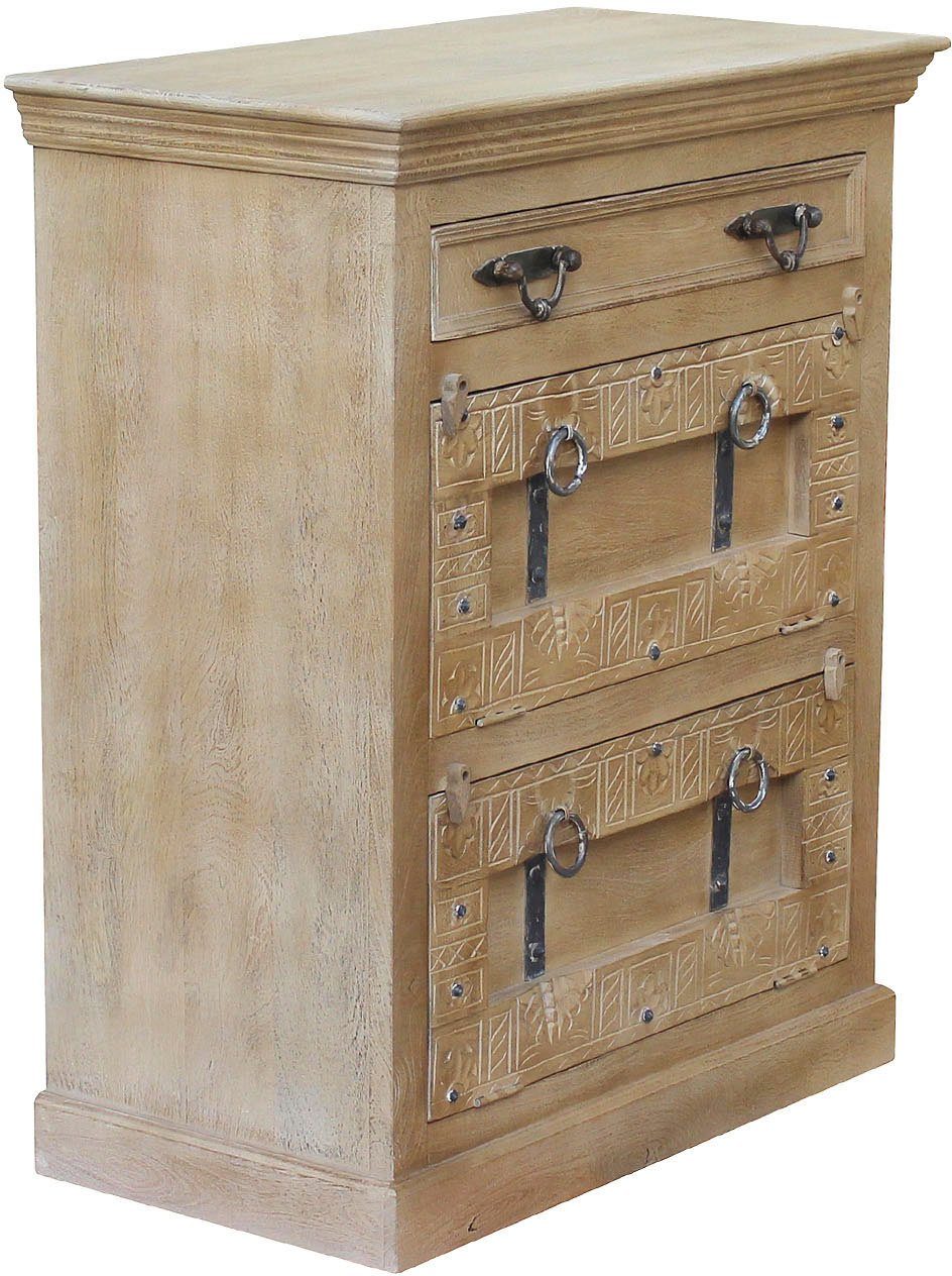 SIT Schuhschrank Daipur geschnitzte Verzierungen