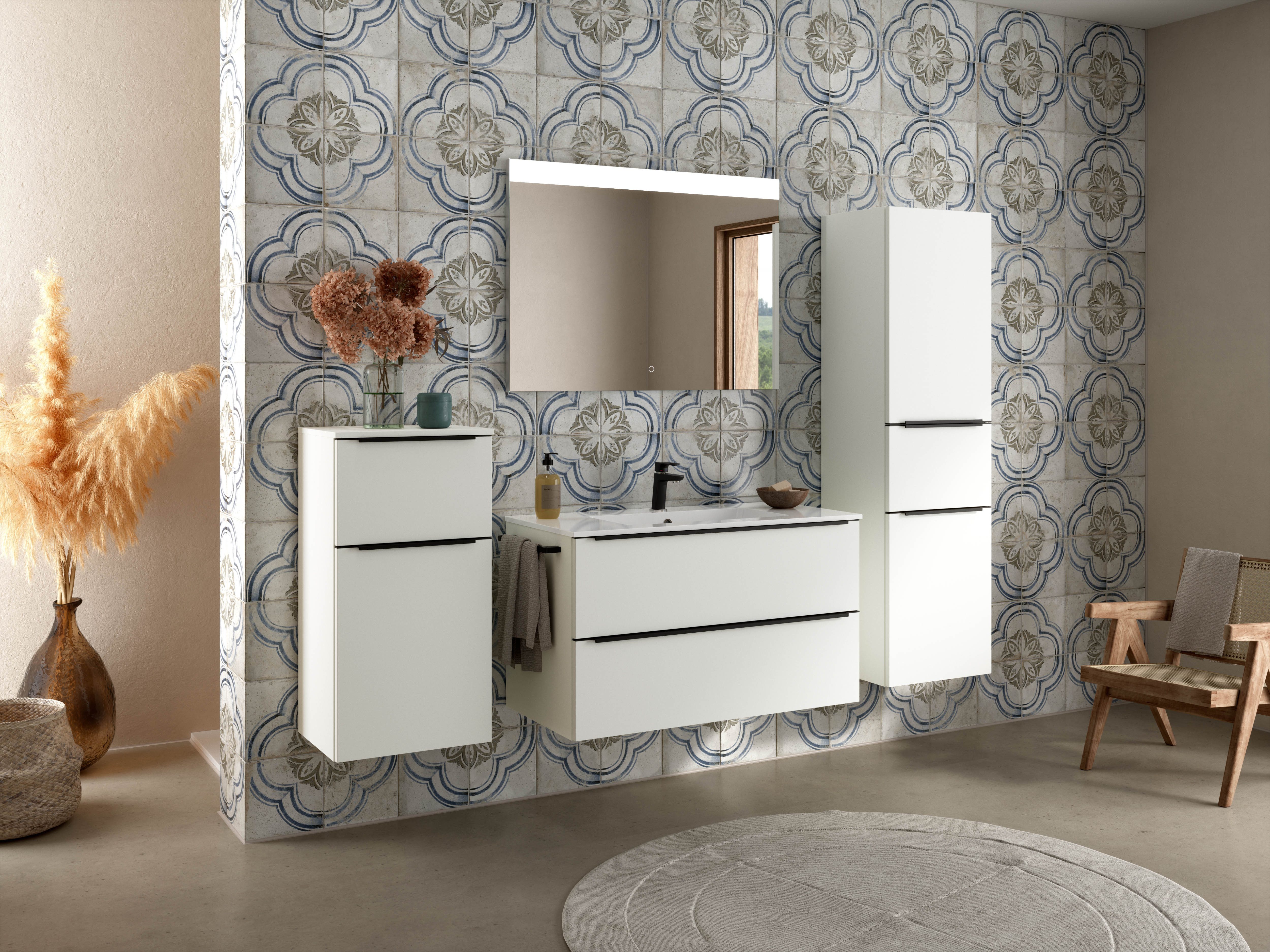nobilia® Badmöbel-Set Levere, (4-St., vormontiert, mit günstig online kaufen