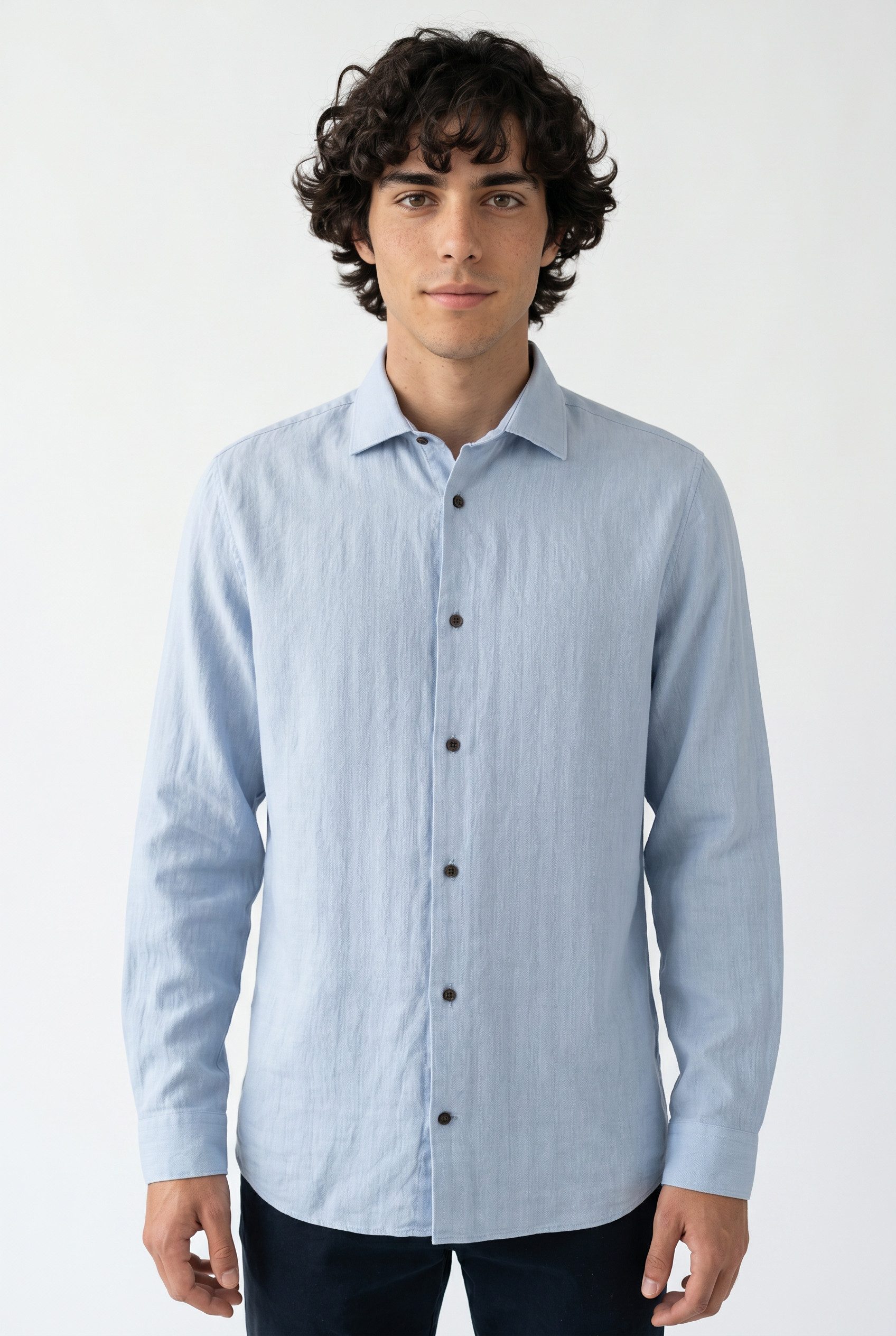 Langarmhemd JPRBLAPARKER LINEN BLEND L/S SHIRT SN