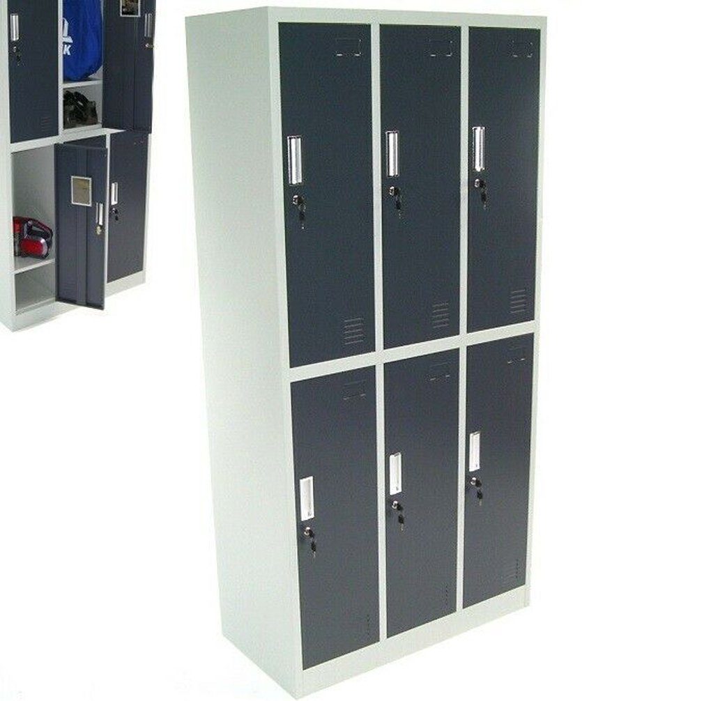 Apex Spind Spind 6-Fächer Sechserspind Garderobenschrank Umkleidespind Metall