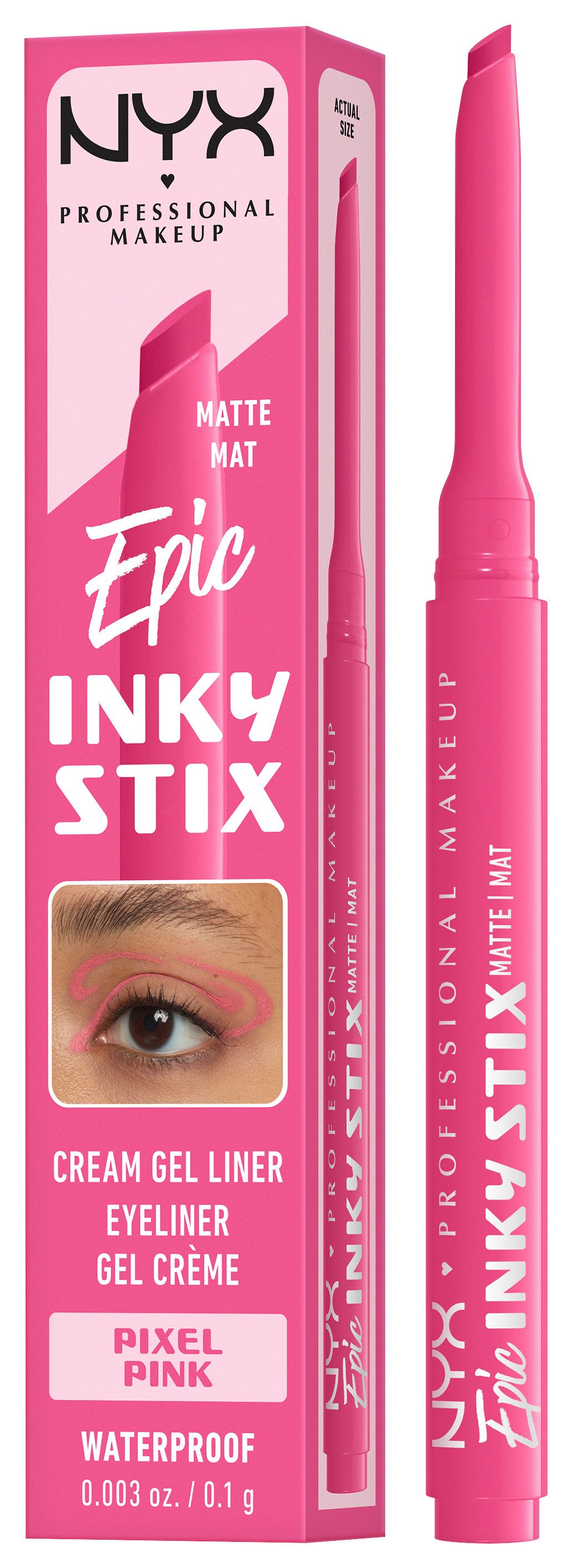 NYX PROFESSIONAL MAKEUP Eyeliner EPIC INKY STIX CREAM GEL EYELINER, ideal für definierte Lidstriche und vielfältige, ausdrucksstarke Looks