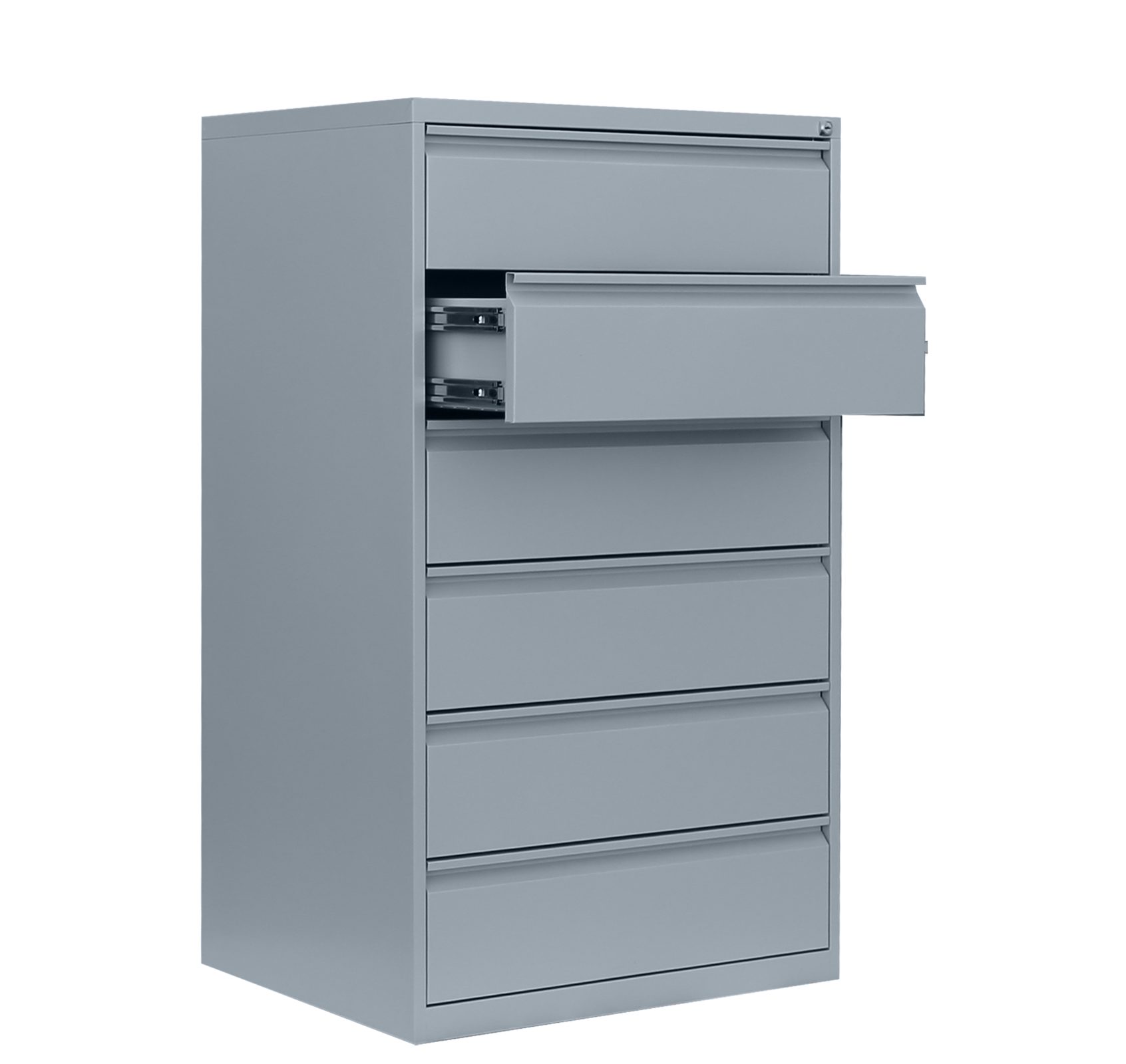 Steelboxx Karteikasten Karteikartenschrank DIN A5 quer dreibahnig 6 Schubladen (1 St), Komplett verschweißt und montiert - keine Montage erforderlich