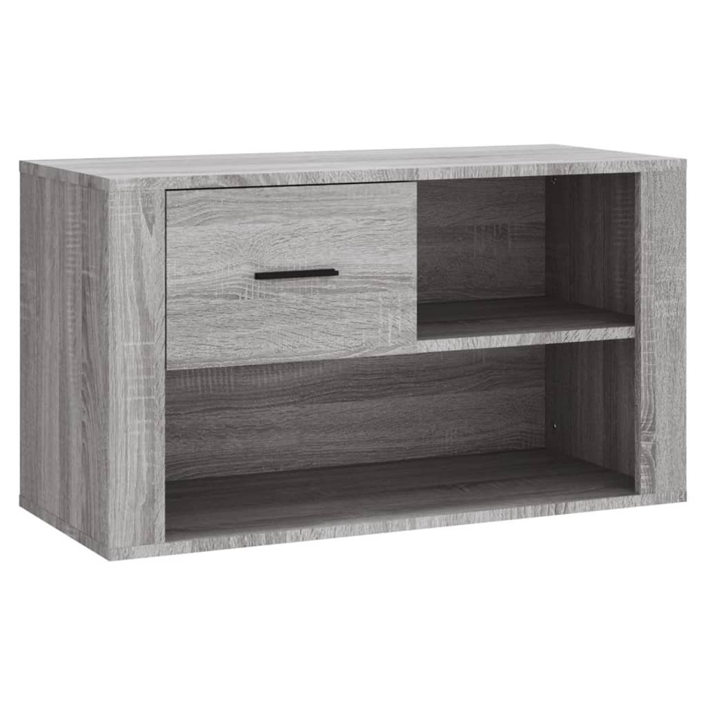 vidaXL Schuhregal Schuhschrank Grau Sonoma 80x35x45 cm Holzwerkstoff, 1-tlg.