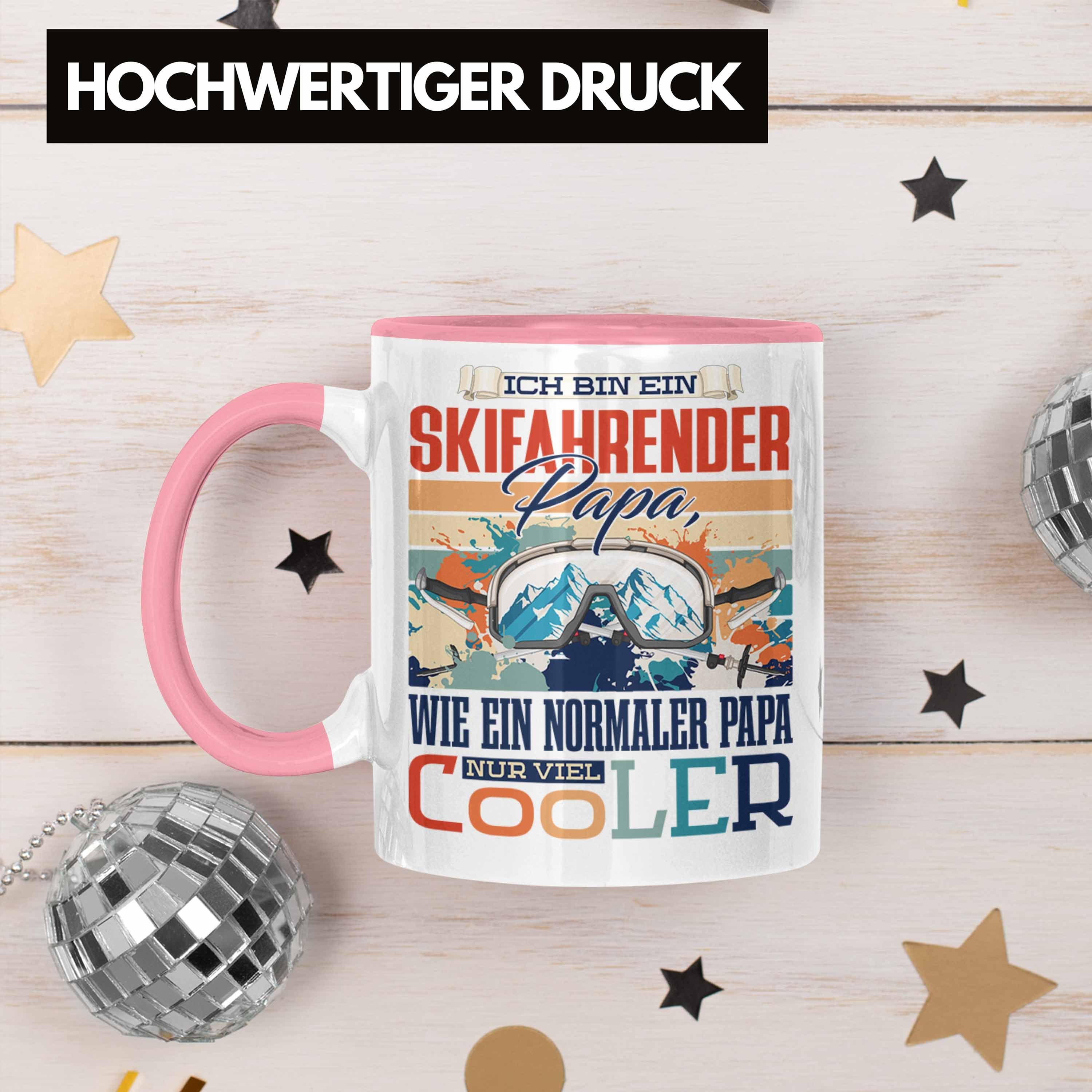 zum Papa Rosa Geschenk Vat Ski-Fahren Trendation Trendation Geschenkidee Tasse - Tasse Vater