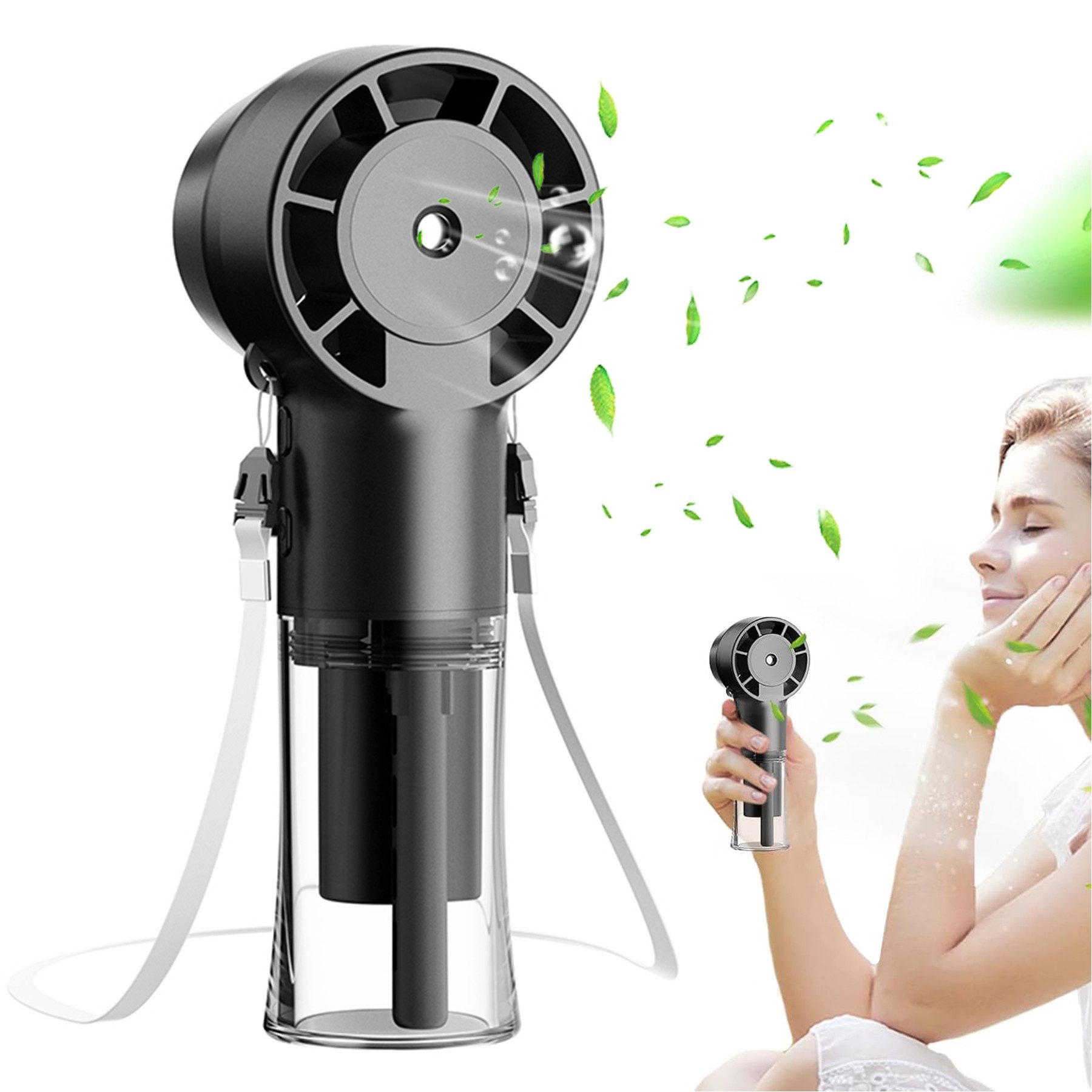 Mini USB-Ventilator Handventilator Tragbarer Sprühventilator USB wiederaufladbar 1200MAH