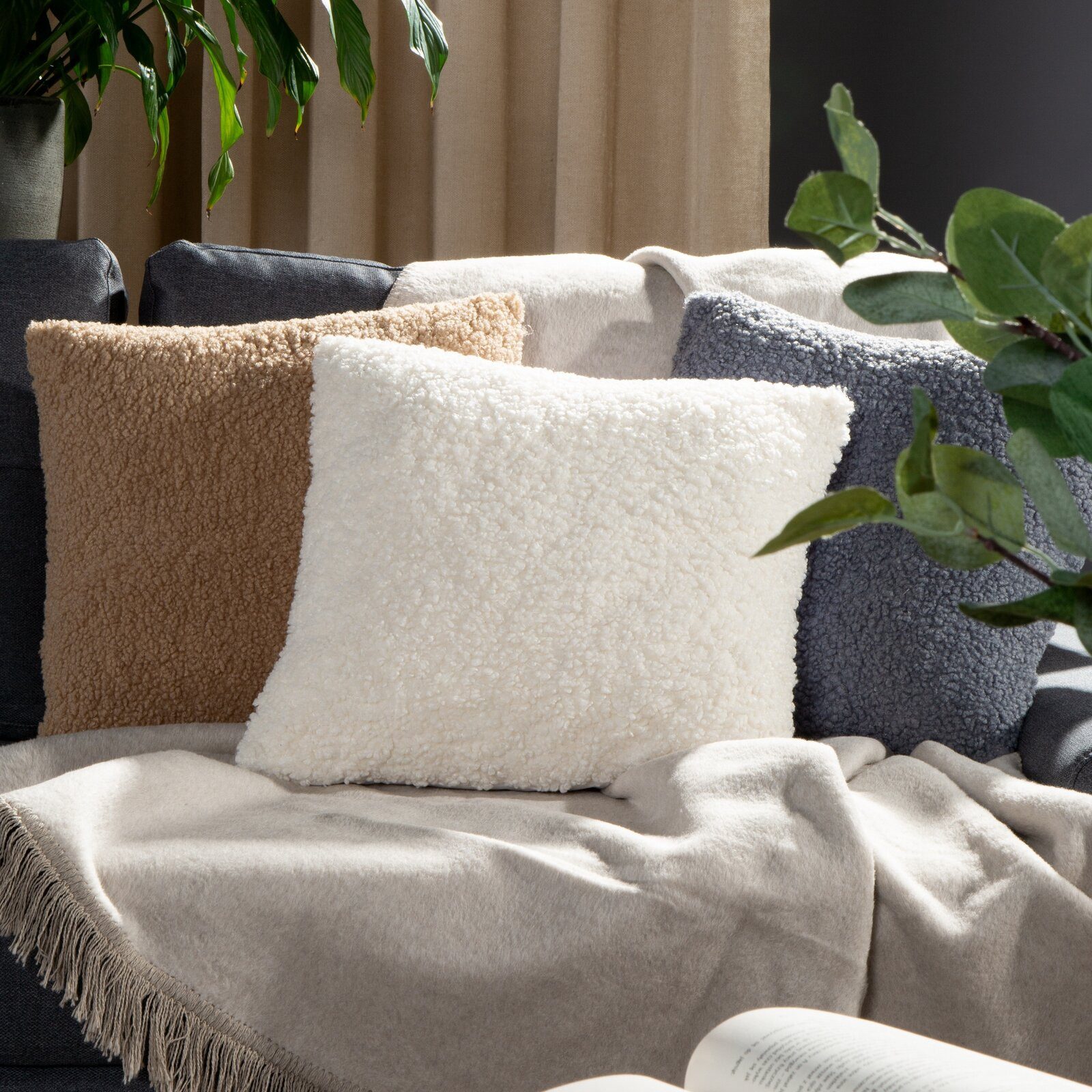 Wohndecke Bouclé, Eurofirany, Kuscheldecke, 70x160,150x200,170x210,200x220, günstig online kaufen