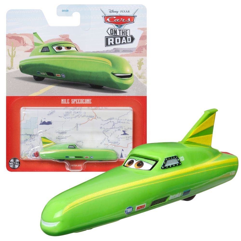 Disney Cars Spielzeug-Rennwagen Fahrzeuge Racing Style Disney Cars Die Cast 1:55 Auto Mattel Nile Speedcone