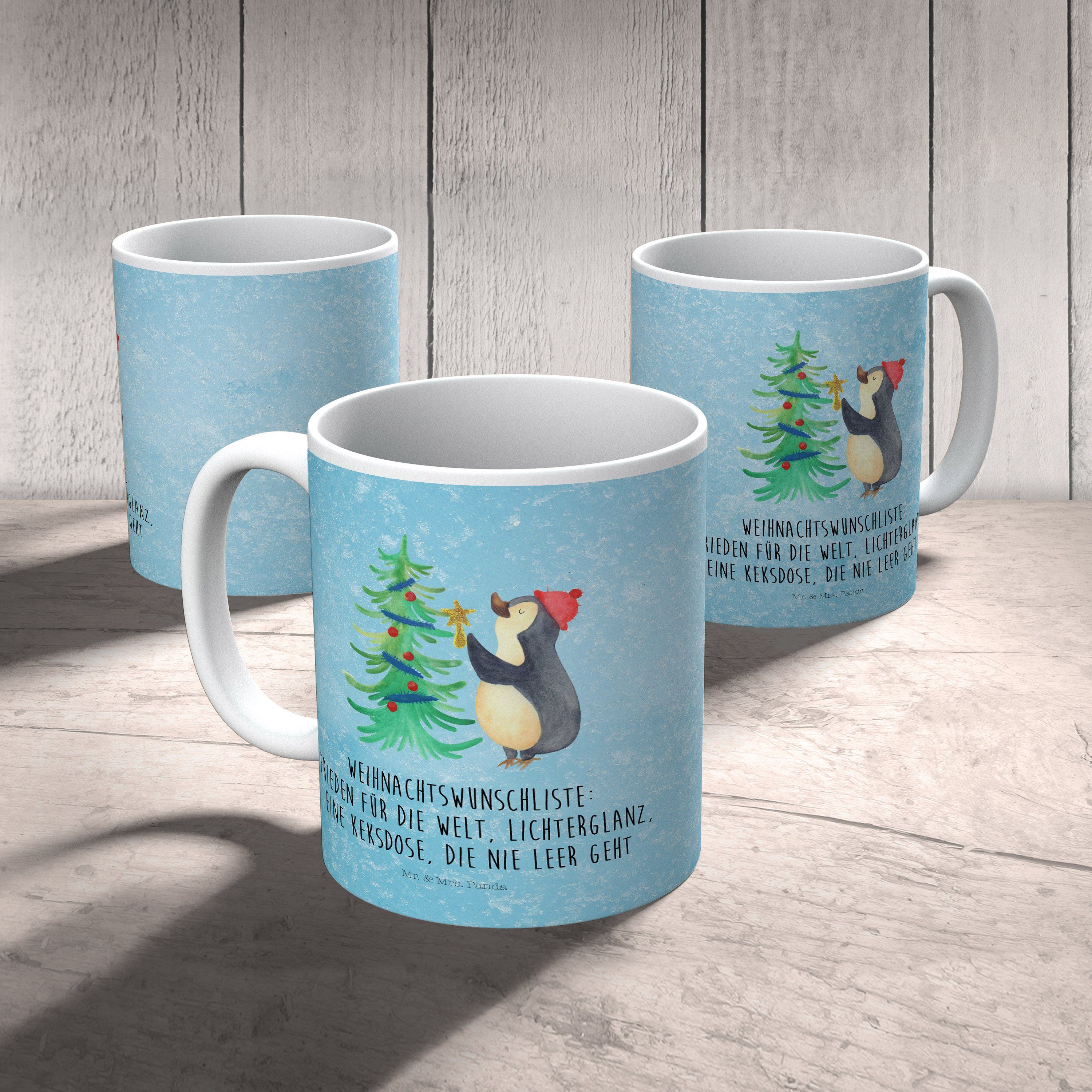 Panda Eisblau Kinderbecher - Rei, Weihnachtsbaum - Pinguin Weihnachten, Winter, Geschenk, & Mr. Mrs. Kunststoff