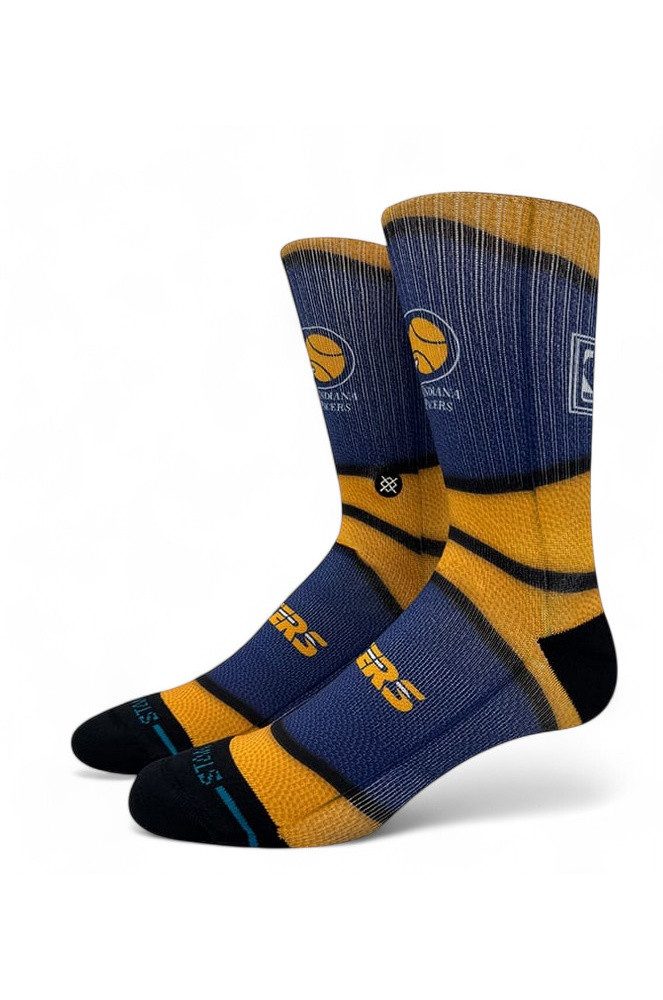 Stance Socken Tagessocke Crew Indiana Pacers Ball blau/gelb - 1 Paar