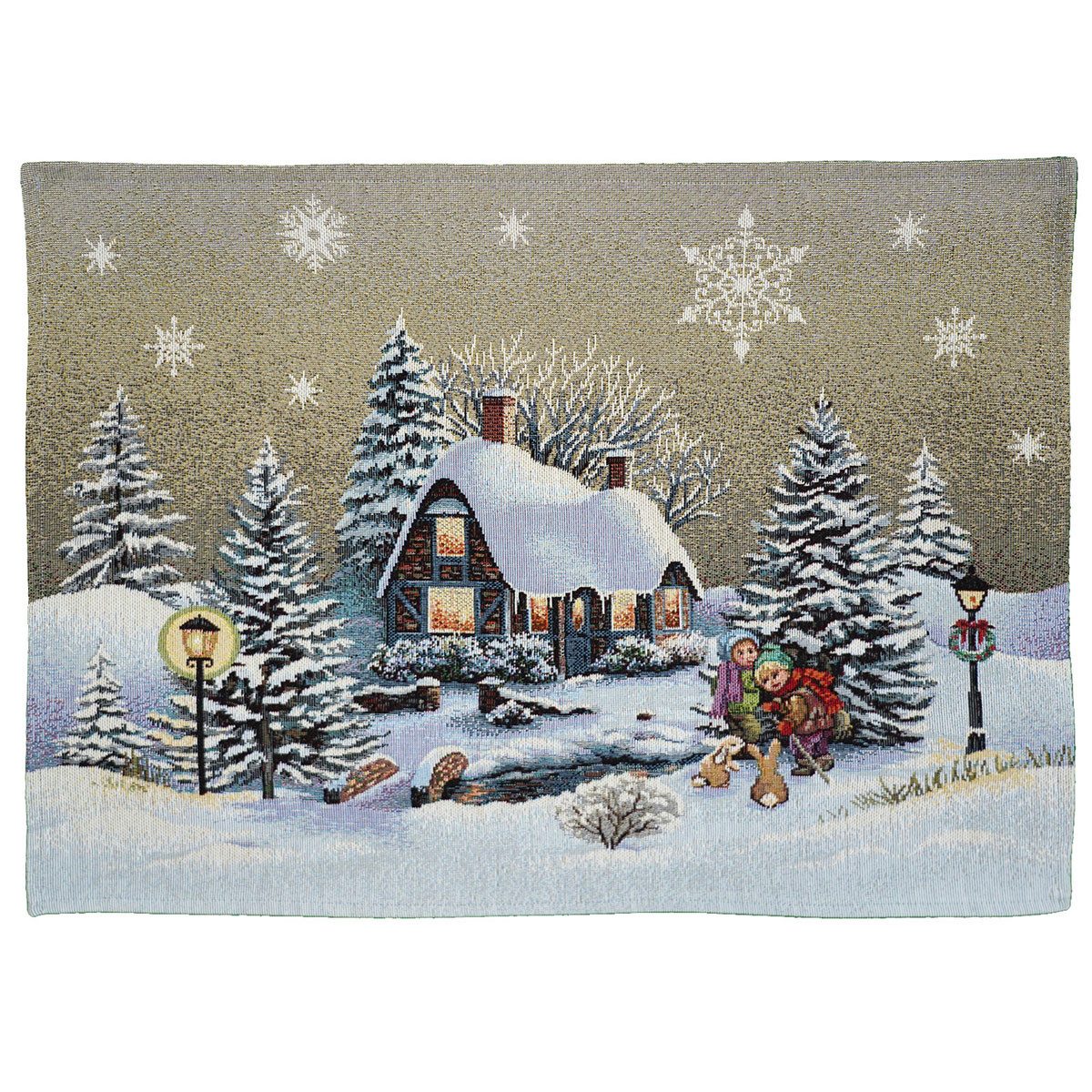 texpot Tischdecke Druck Winterdorf Advent Weihnachten Tischläufer Weihnacht günstig online kaufen