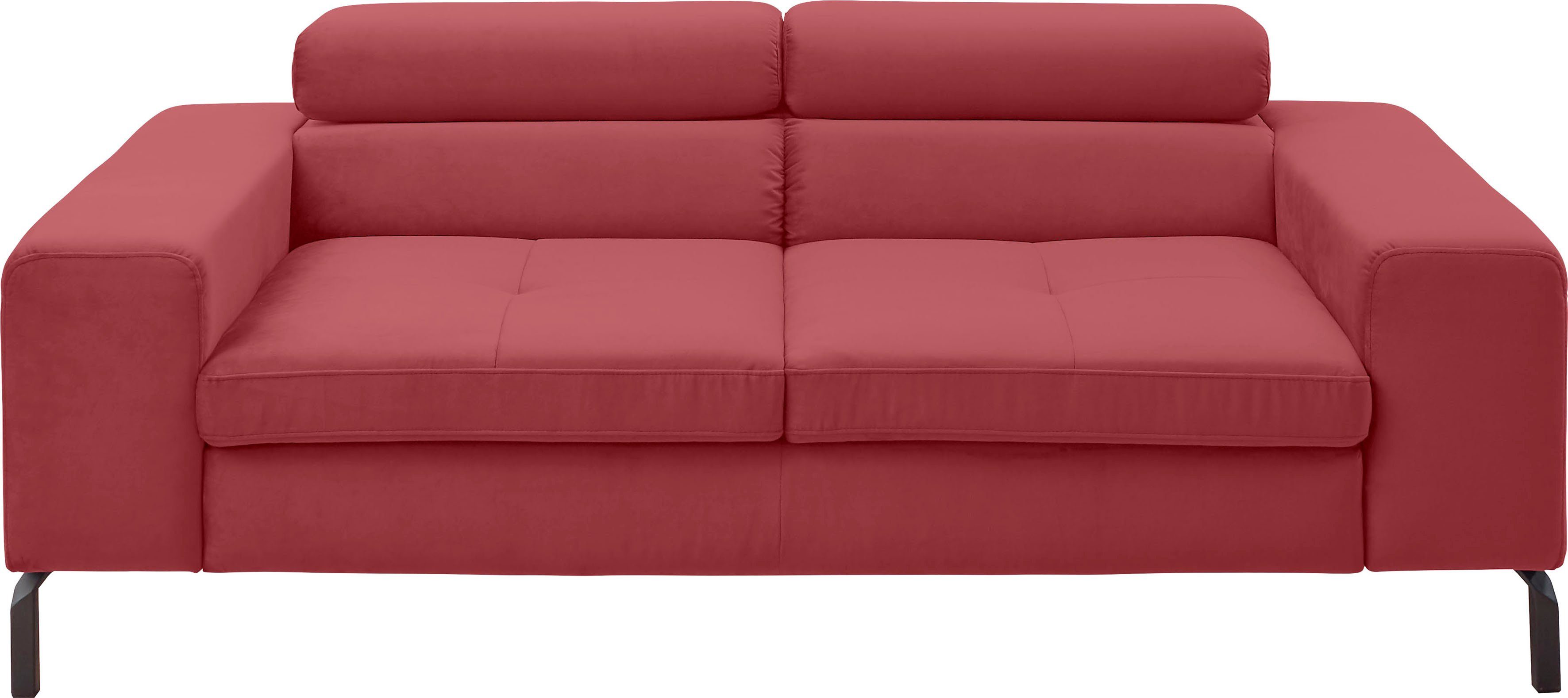 Musterring 2-Sitzer Felicia red Sitzvorzug, branded inklusive by Due, Wahlweise Kopfteilverstellung GALLERY mit M