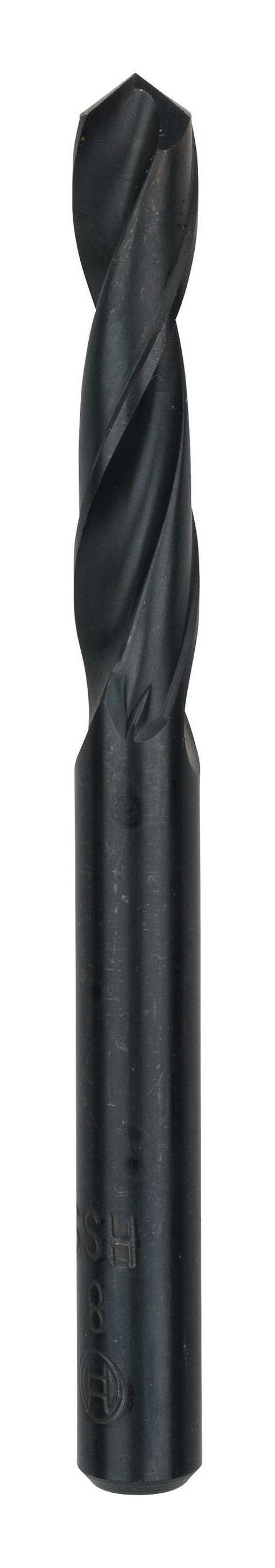 BOSCH Metallbohrer, (5 Stück), HSS-R (DIN 1897) Karosseriebohrer - 8 x 37 x 79 mm - 5er-Pack | Bohrer