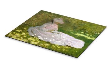 Posterlounge Alu-Dibond-Druck Claude Monet, Die Leserin, Wohnzimmer Malerei