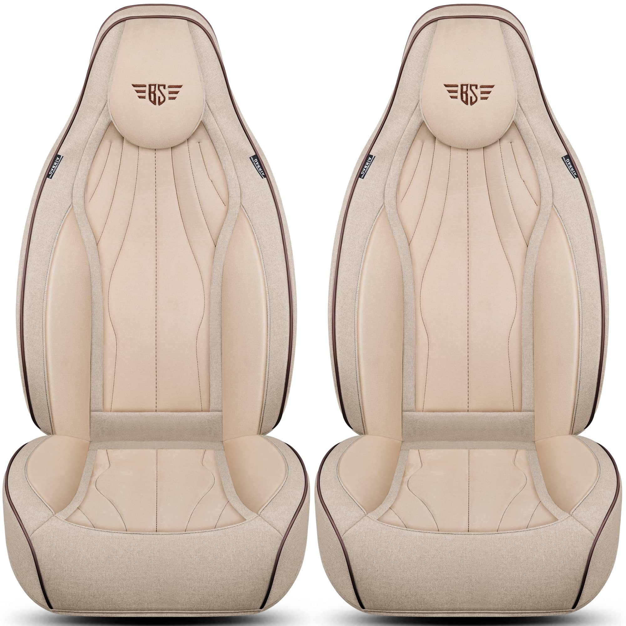 BREMER SITZBEZÜGE Autositzbezug für Etrusco CV Modell (LT3), Set, 2-tlg., Schonbezüge Sitzbezüge Fahrer und Beifahrer, in Beige