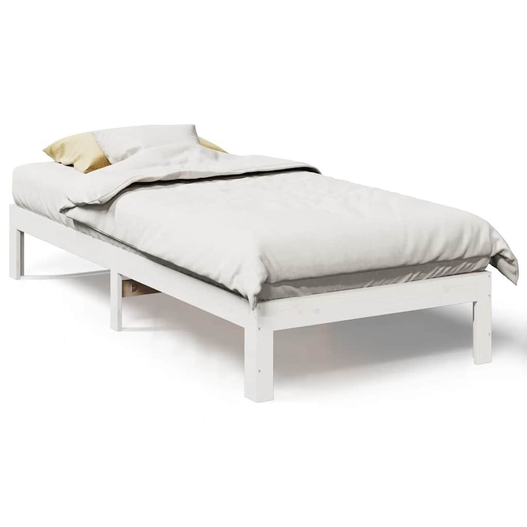 vidaXL Bett Massivholzbett ohne Matratze Weiß günstig online kaufen