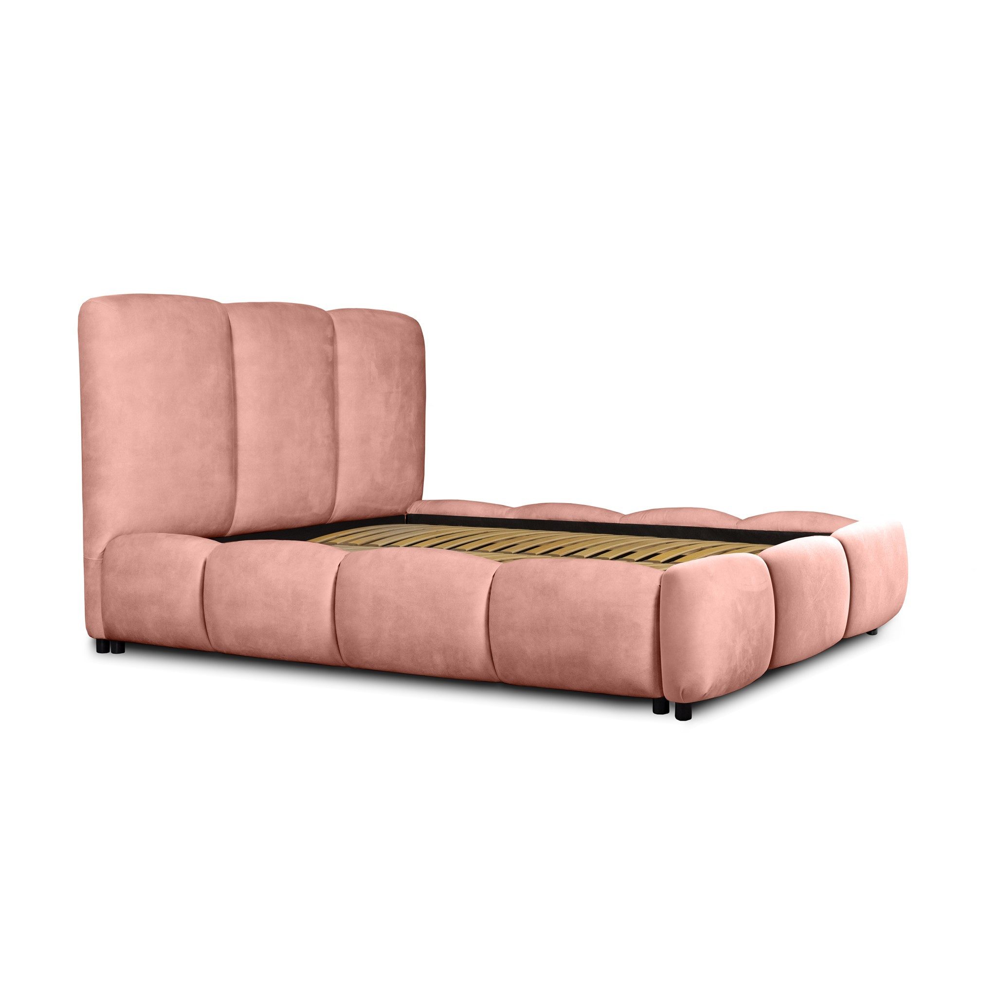 Fun Möbel Polsterbett Doppelbett Schlafzimmerbett GRACIA in Stoff (mit Lattenrost, ohne Matratze, inkl. Bettkasten)