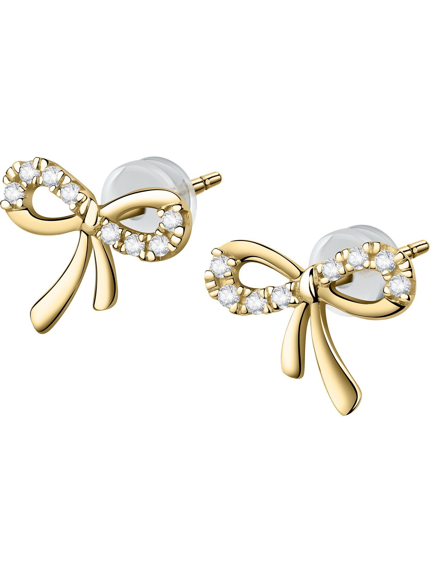FAVS Paar Ohrstecker FAVS Damen-Ohrstecker 375er Gelbgold 16 Zirkonia