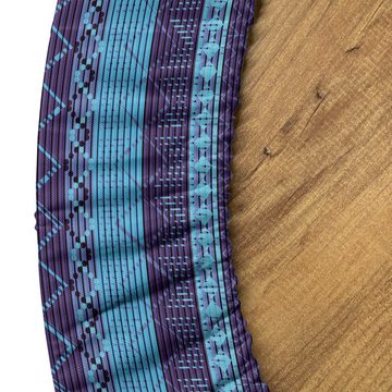 Abakuhaus Tischdecke Rundum-elastische Stofftischdecke, Aztekisch Zigzags Rauten-Streifen