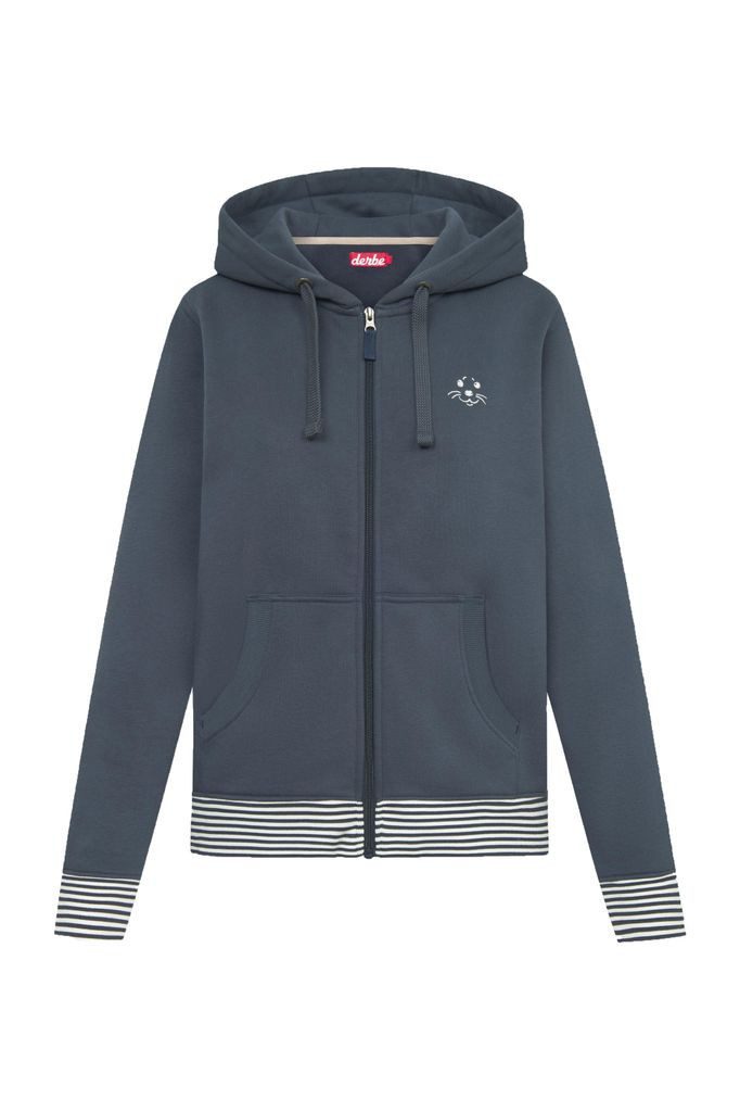 Derbe Kapuzensweatshirt Robbenschnute_Striped Damen Sweatjacke (1-tlg) günstig online kaufen