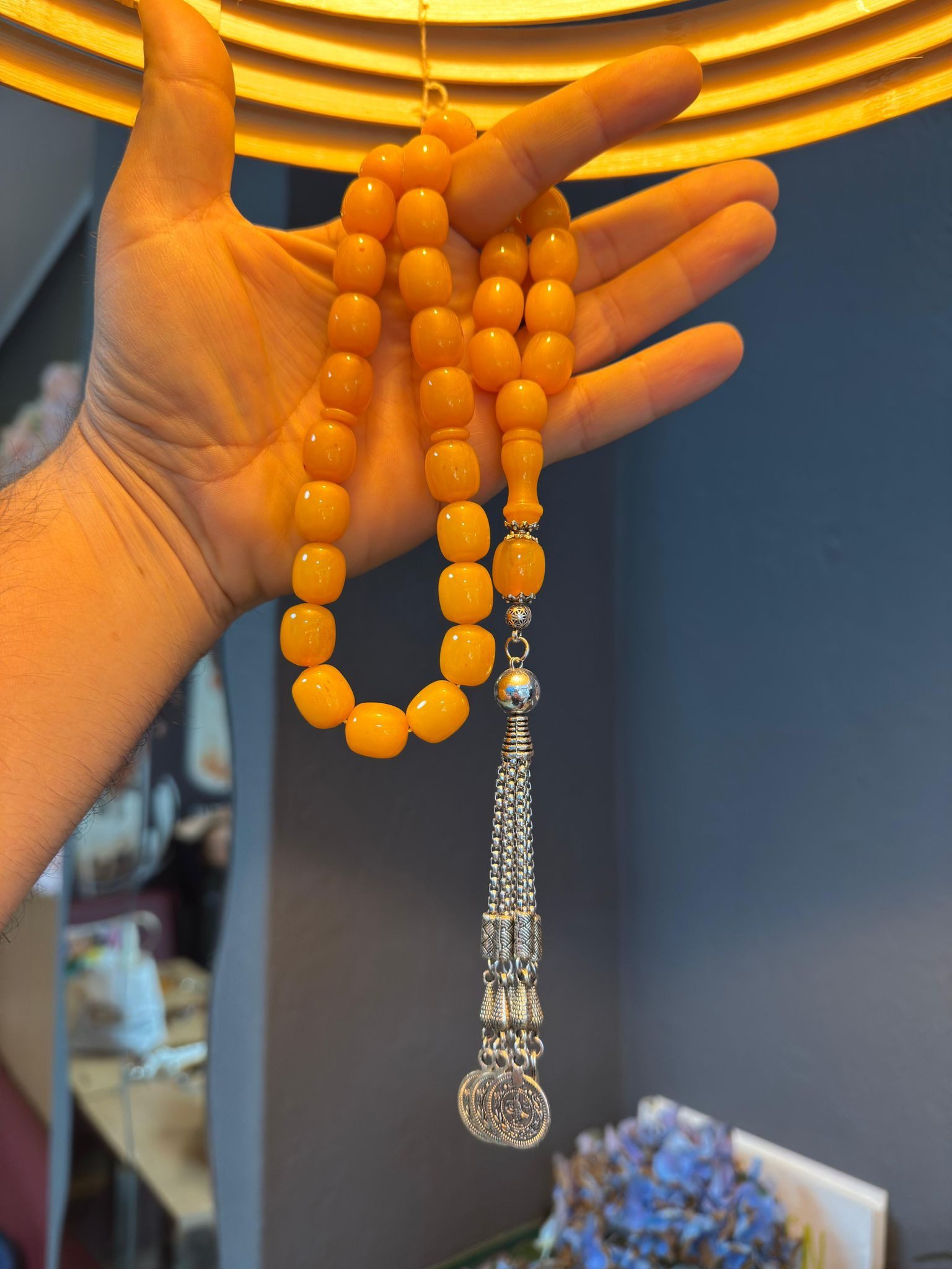 TesbihBid Kettenanhänger Osmanli Gelbe Gebetskette (Bakalite Subha Ates, Am günstig online kaufen