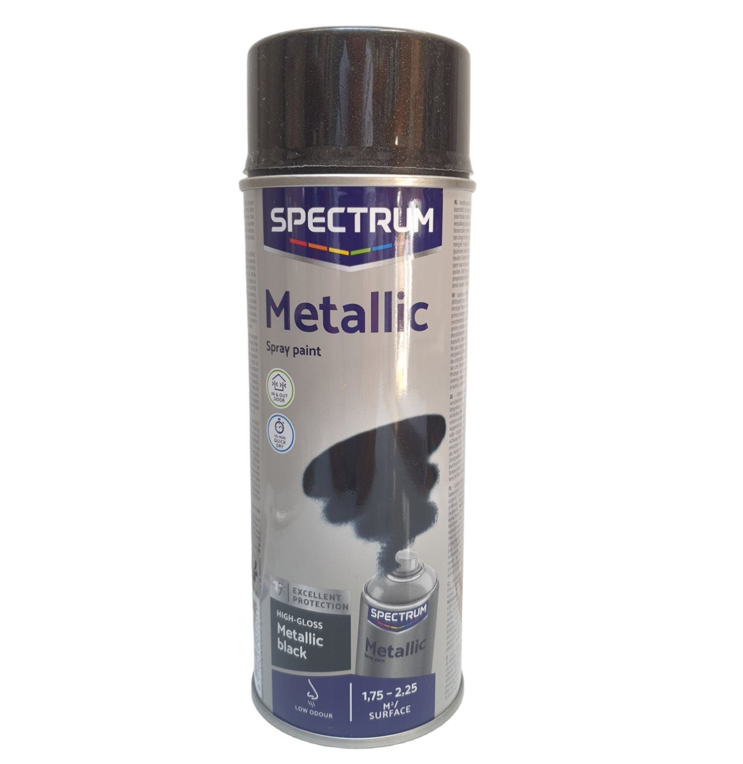 Spectrum Sprühlack 400 Paint metallic schwarz Acryllack ml Spray Lackspray Sprühlack