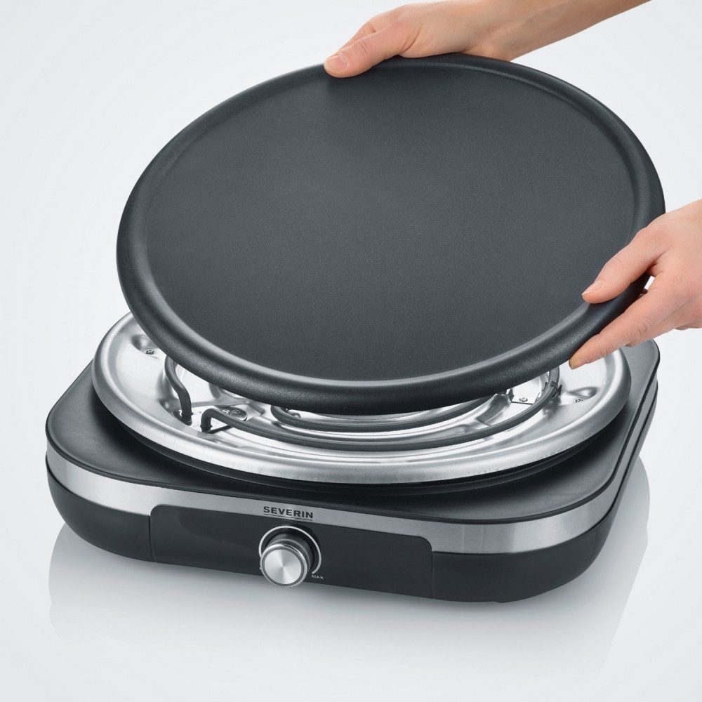 Severin Crêpesmaker CM 2199 - Crepesmaker - edelstahl-gebürstet/schwarz, 1500 W