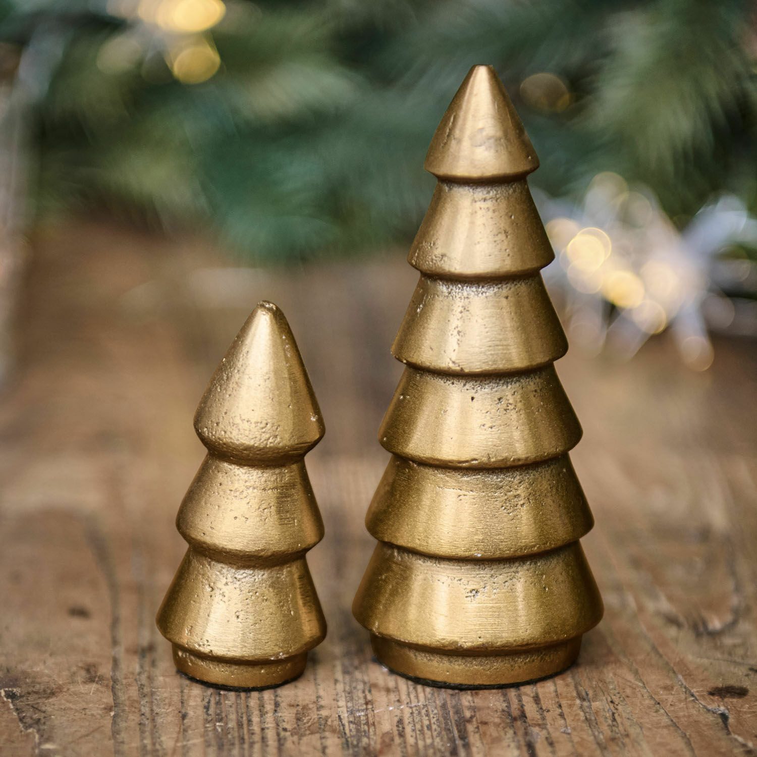 Mirabeau Weihnachtsfigur Deko-Baum 2er Set Zarilith antikmessing (2er Set, günstig online kaufen