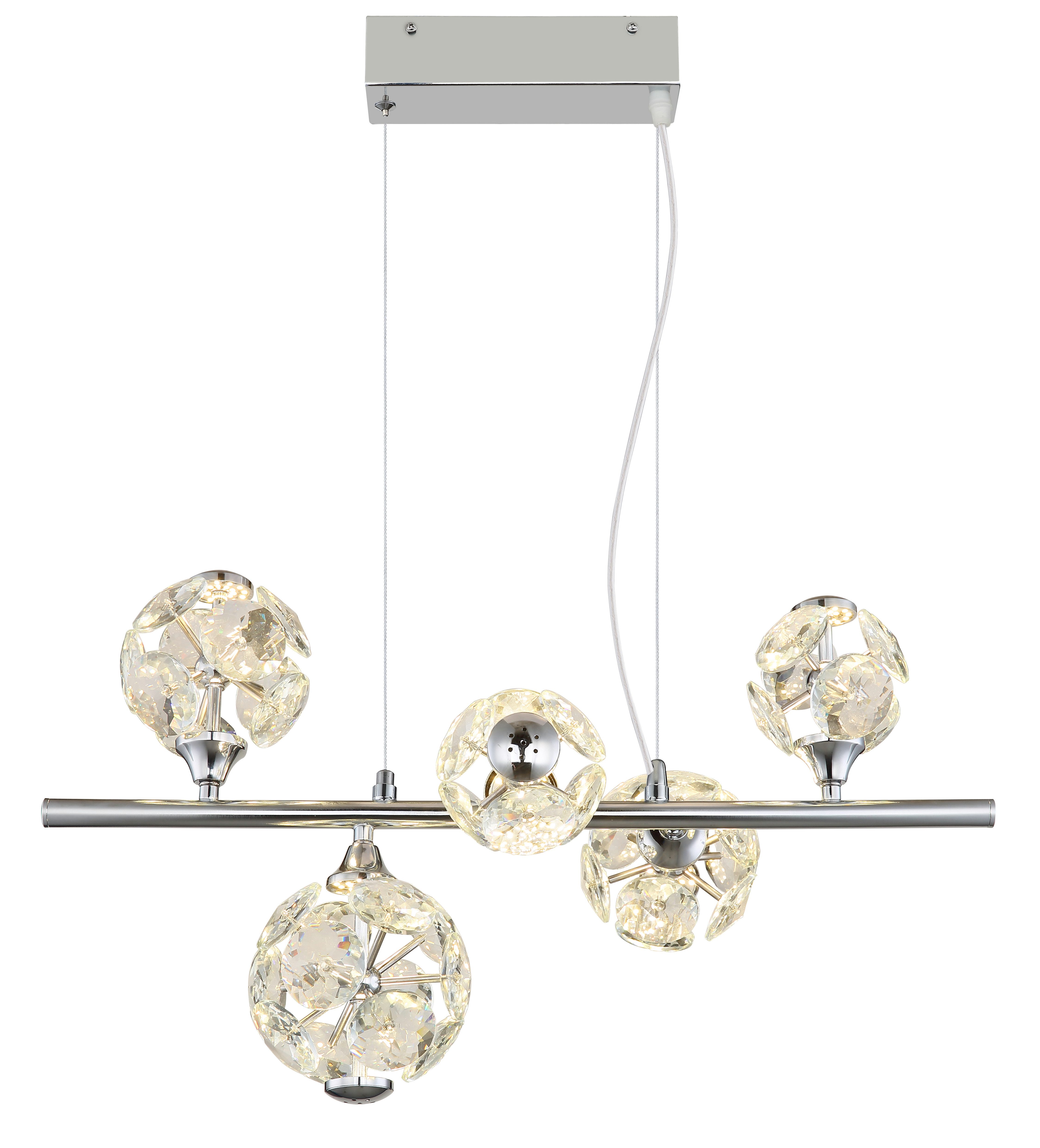 GLOBO LIGHTING Hängeleuchte VIRINA, LED fest integriert, Warmweiß, Hängelampe Esszimmer-Leuchte Esstischleuchte Wohnzimmer