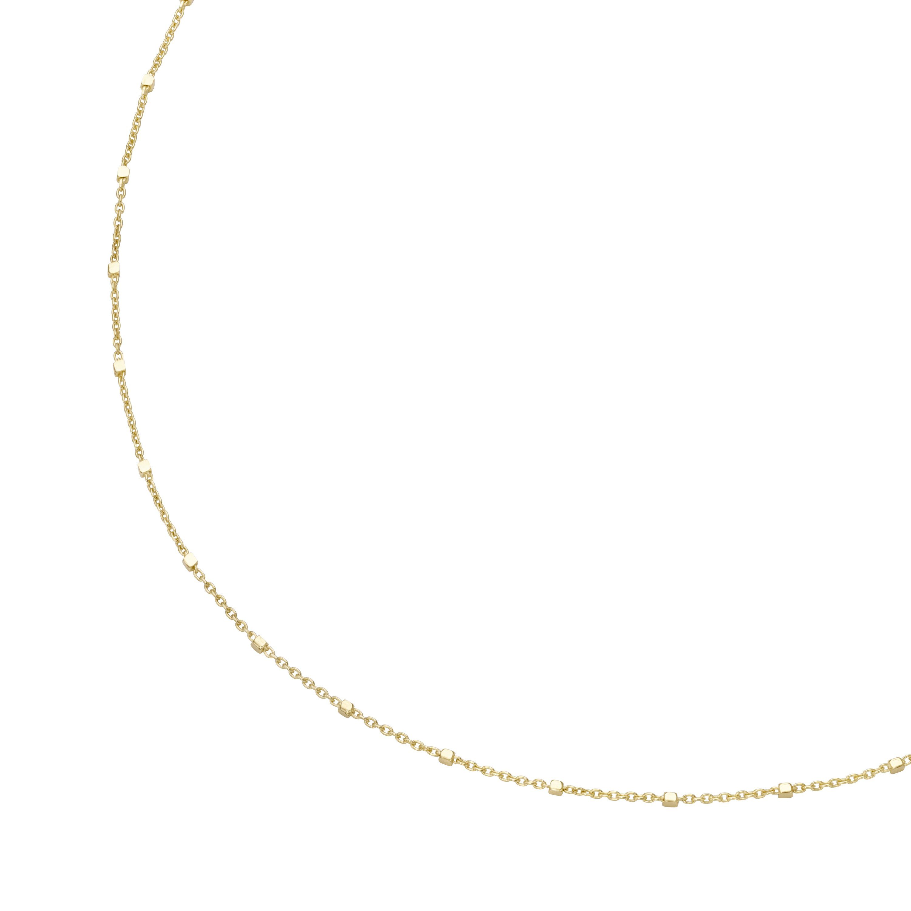 Goldkette Ankerkette massiv mit würfelförmigen Zwischenteilen, Gold 375