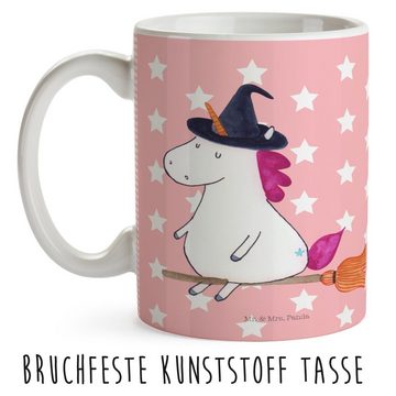 Mr. & Mrs. Panda Kinderbecher Einhorn Hexe - Rot Pastell - Geschenk, Kunststoffgeschirr, Leben, Peg, Kunststoff, Förderung der Selbstständigkeit