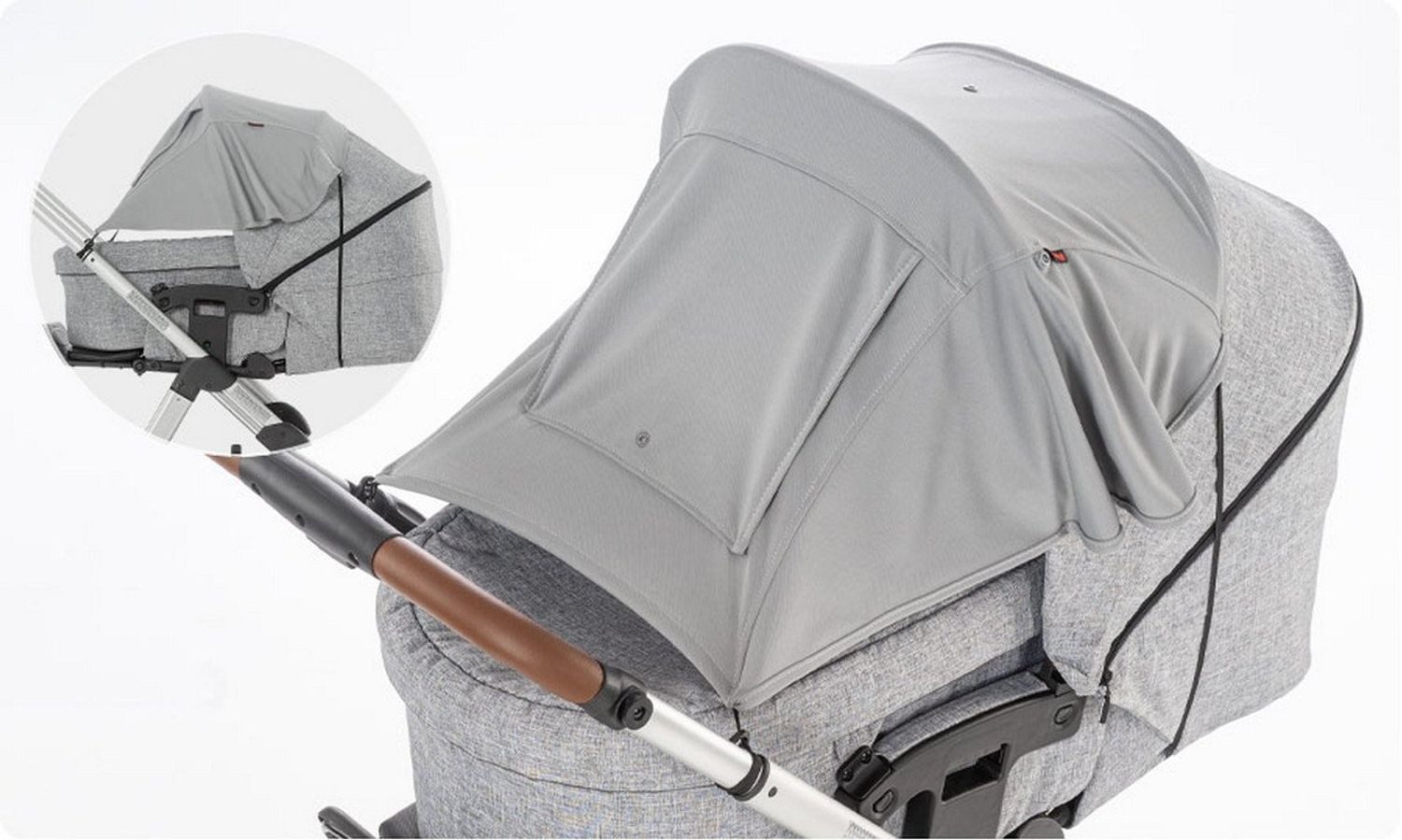 Reer Kinderwagen-Sonnenschutzhülle grau (1-St)