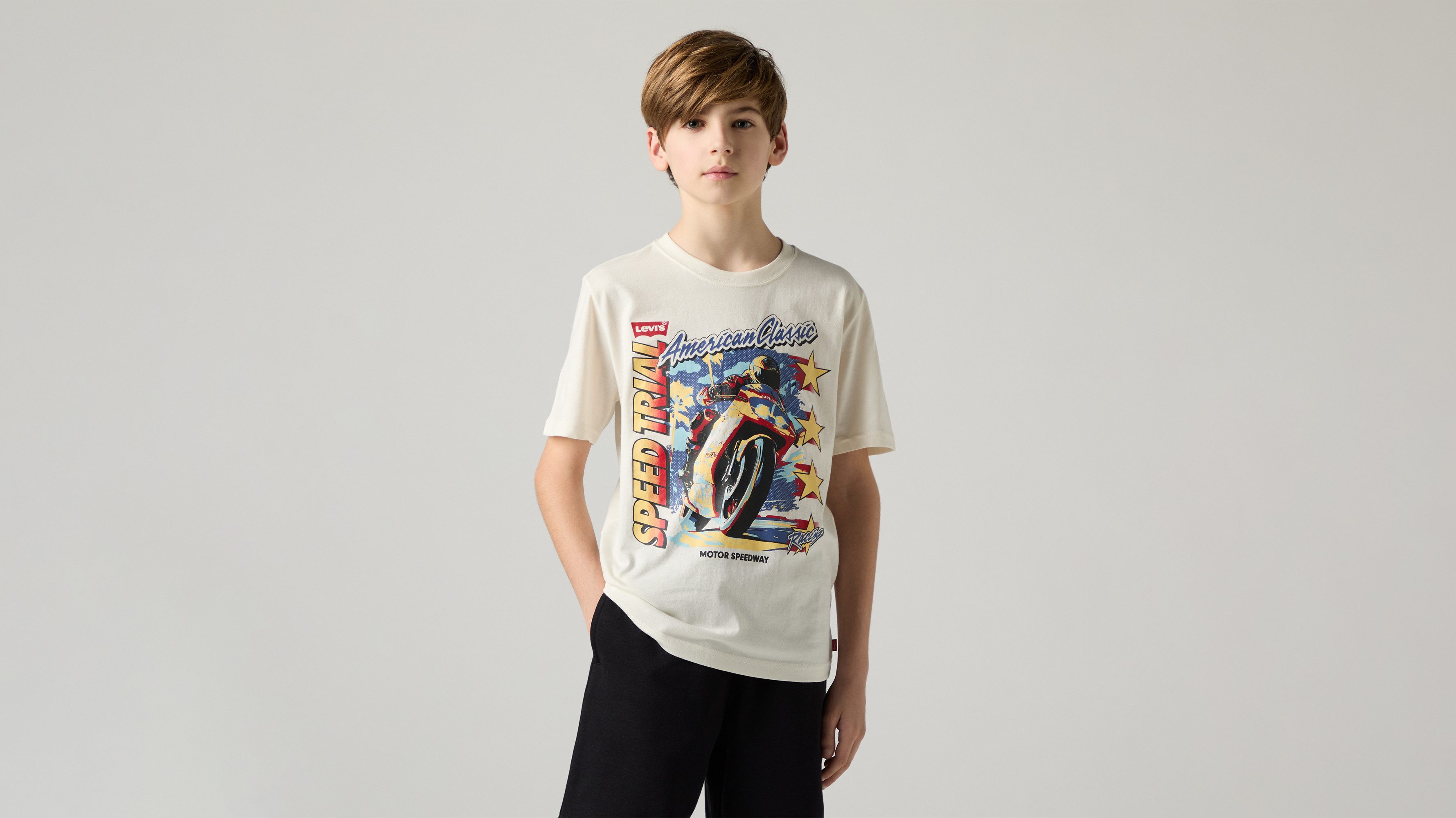 Levi's® Kids T-Shirt LVB SPEED TRIAL TEE for Boys, mit großem Frontprint