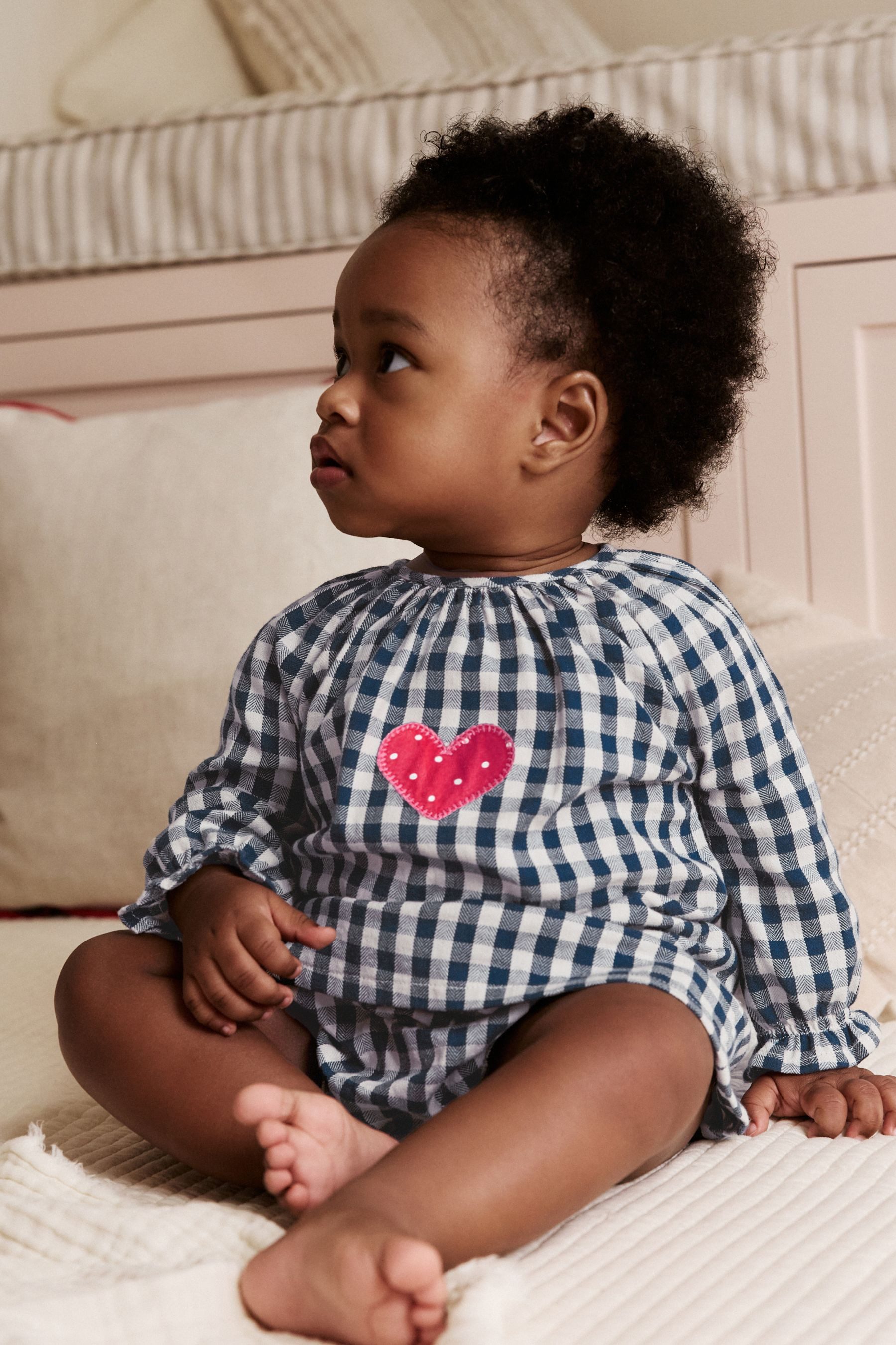 Next Blusenkleid Baby Langärmeliges Kleid mit Höschen (2-tlg)