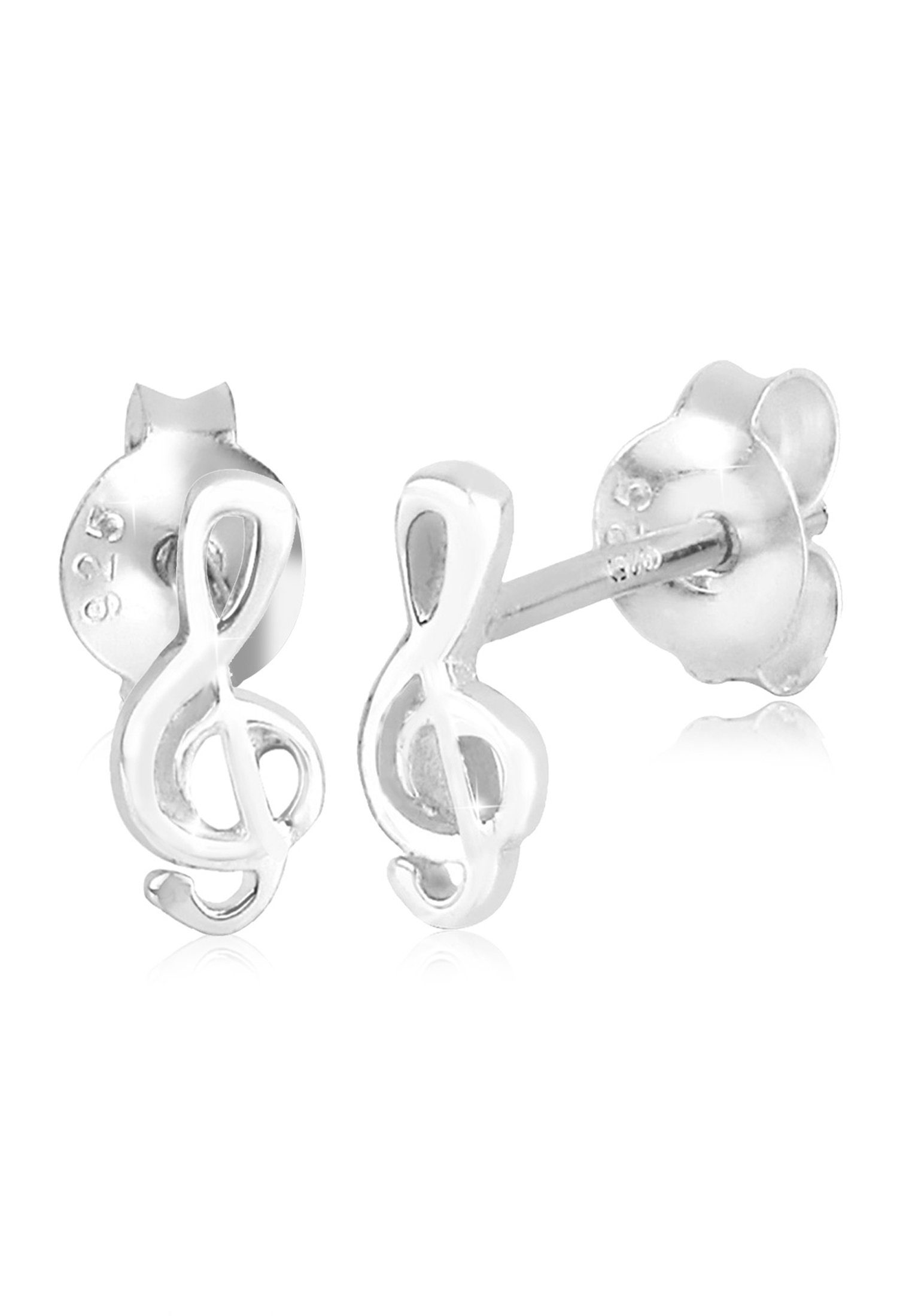 Elli Paar Ohrstecker Notenschlüssel Musik Melodie Filigran 925 Silber, Note günstig online kaufen