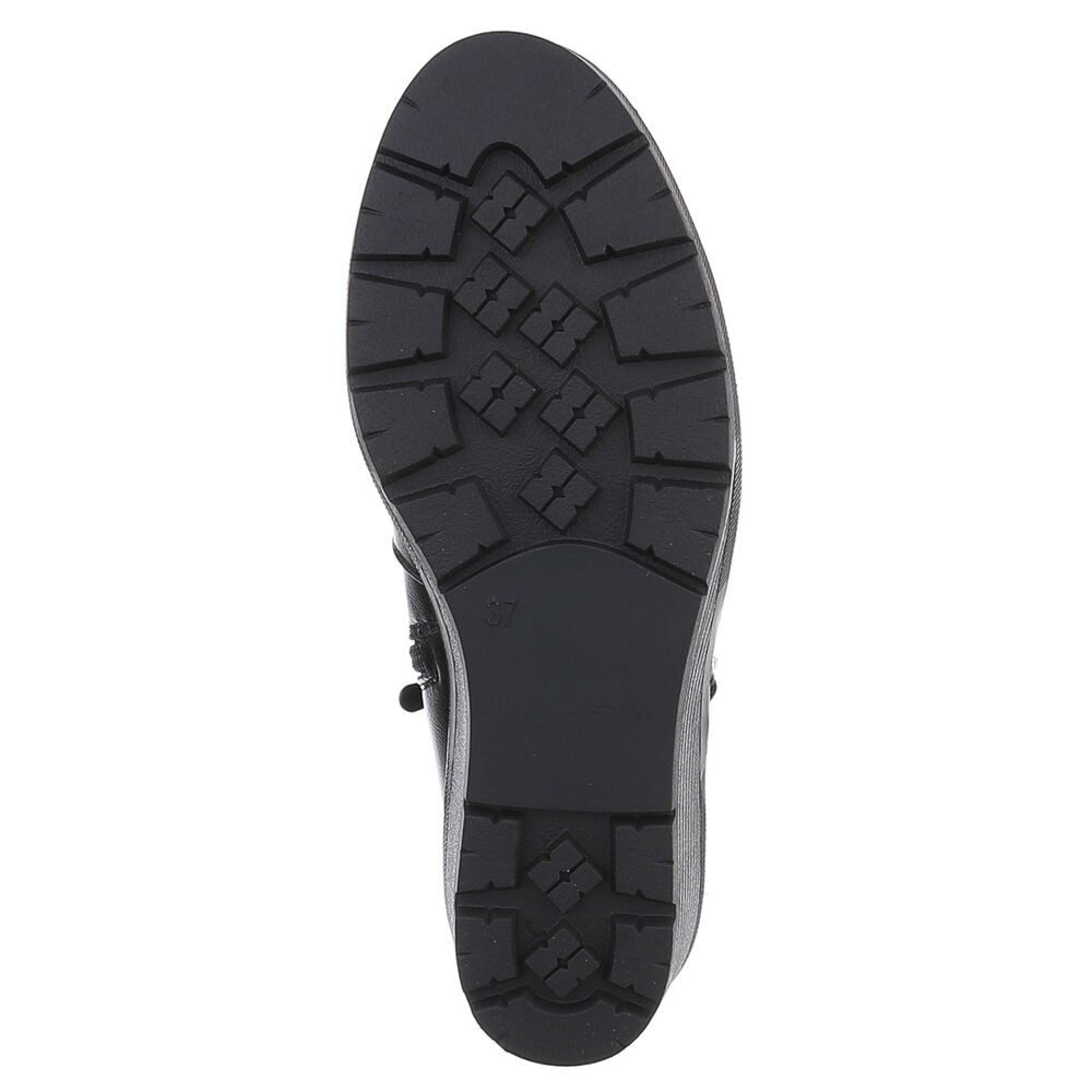 Ital-Design Damen Freizeit Keilstiefelette (88577497) Keilabsatz/Wedge Stiefeletten in Schwarz