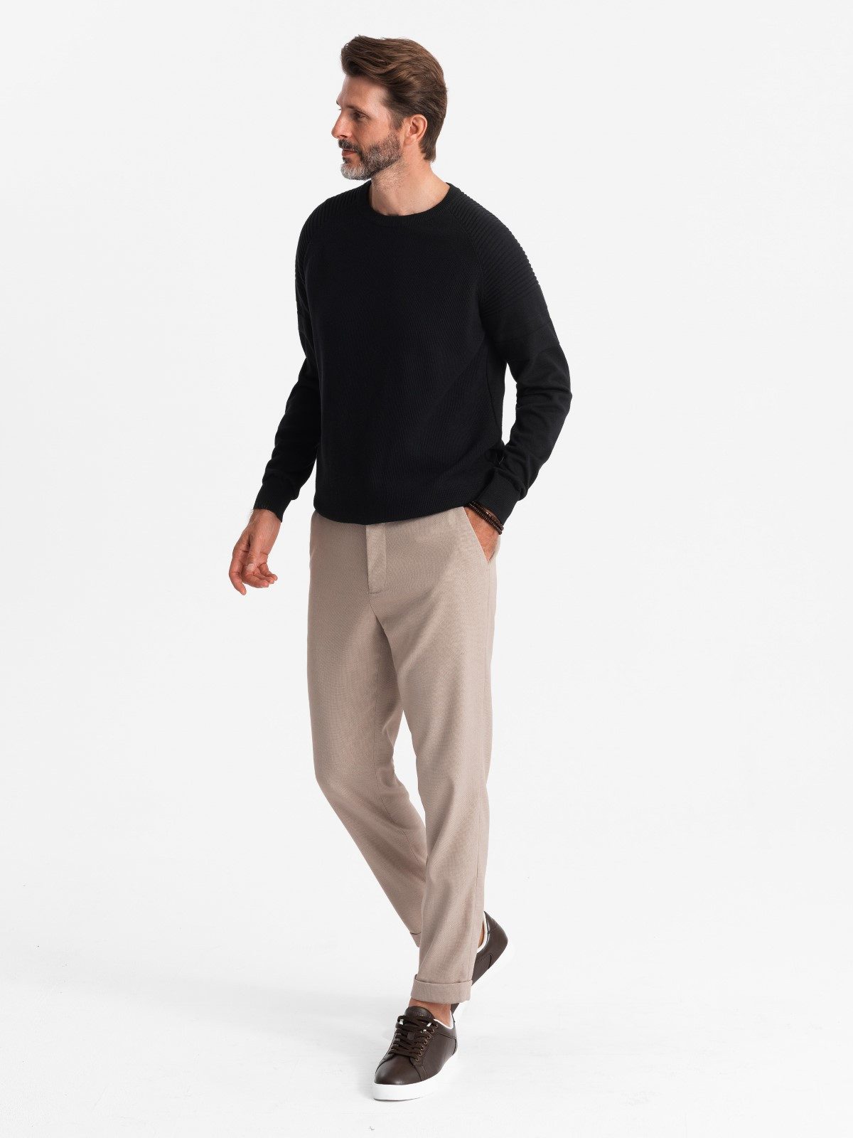 Rundhalspullover Pullover für Herren