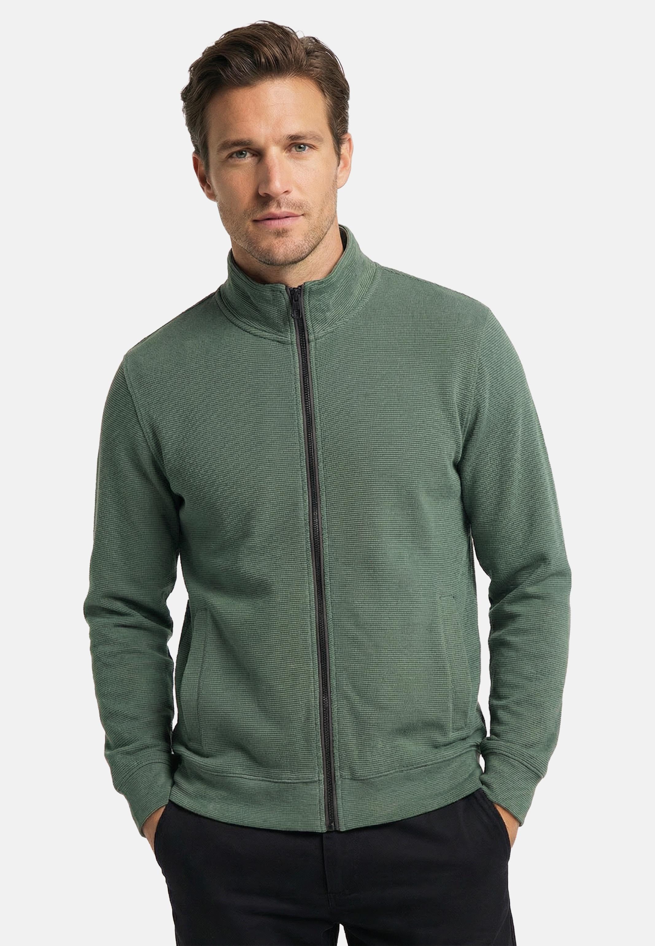 CASAMODA Sweatjacke Basic (1-tlg) Sweatjacke - Baumwolle - Atmungsaktiv - Hochwertiger Baumwollmix