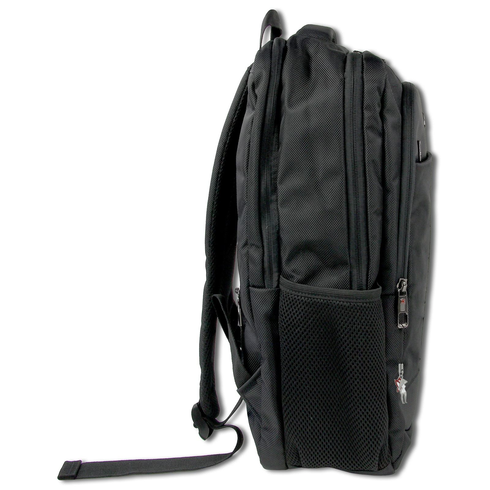 Travel N Meet Cityrucksack Travel N Meet Businessrucksack, Rucksack, Herren Businessrucksack Polyester, schwarz ca. 42cm hoch